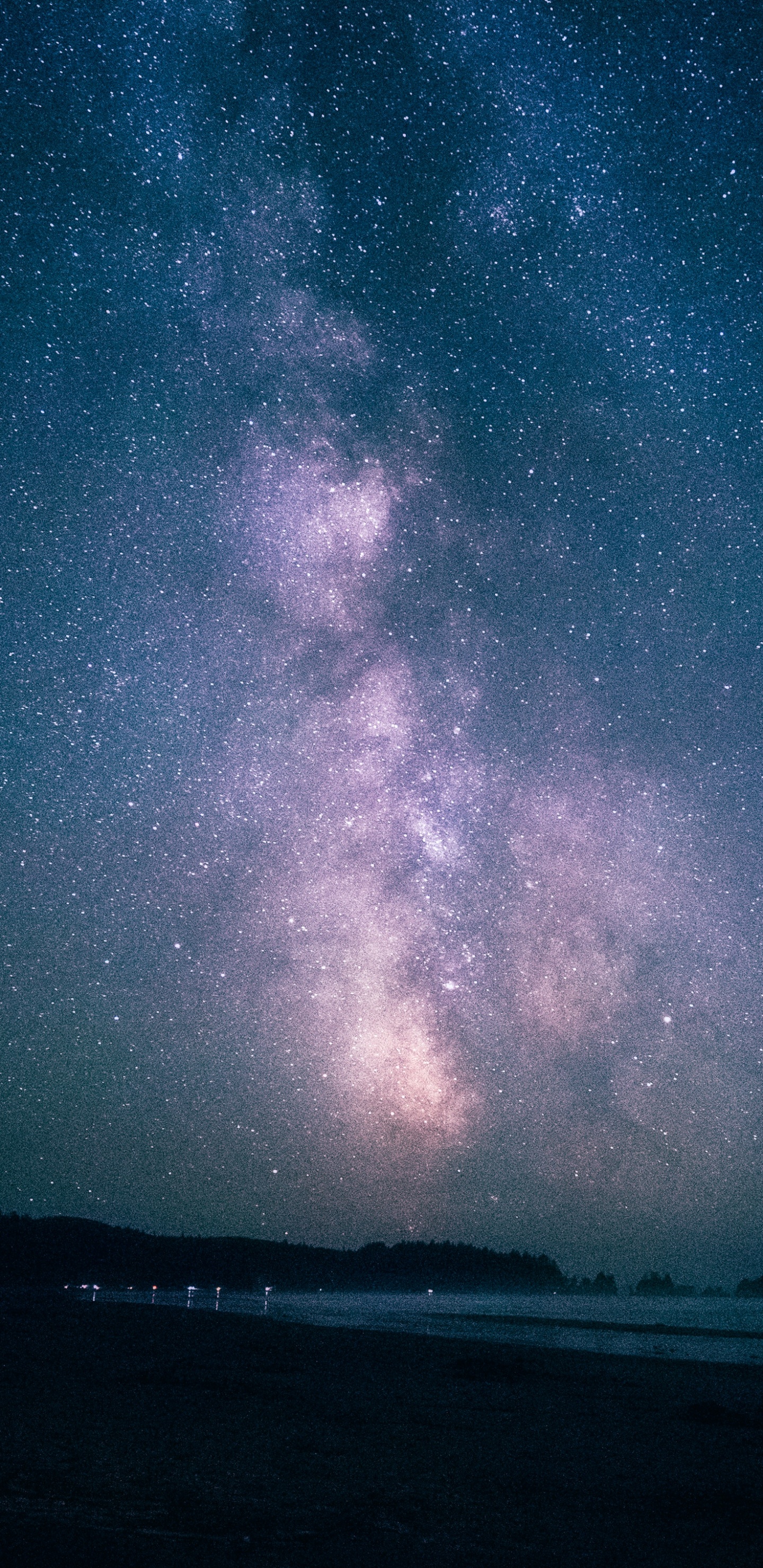 Обои Млечный Путь, ночное небо, ночь, атмосфера, звезда в разрешении 1440x2960