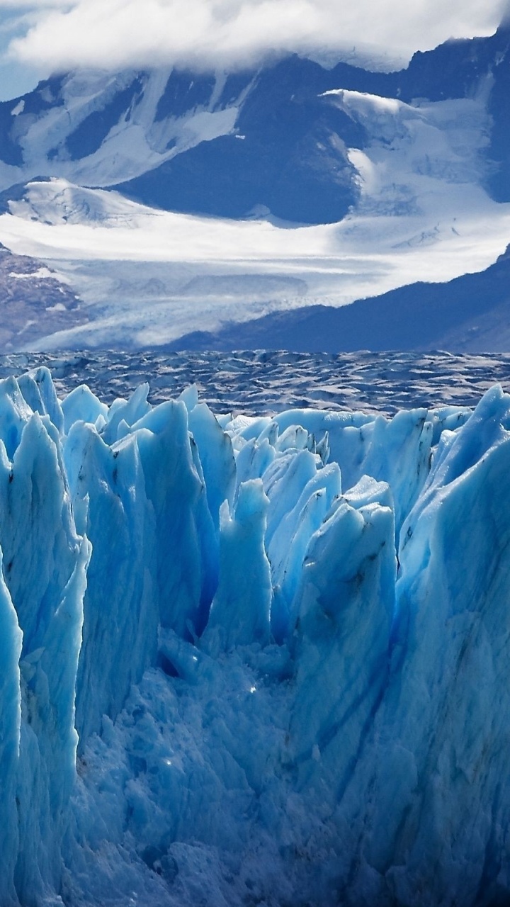 Обои ледник, лед, ледяная форма, полярные льды, айсберг в разрешении 720x1280