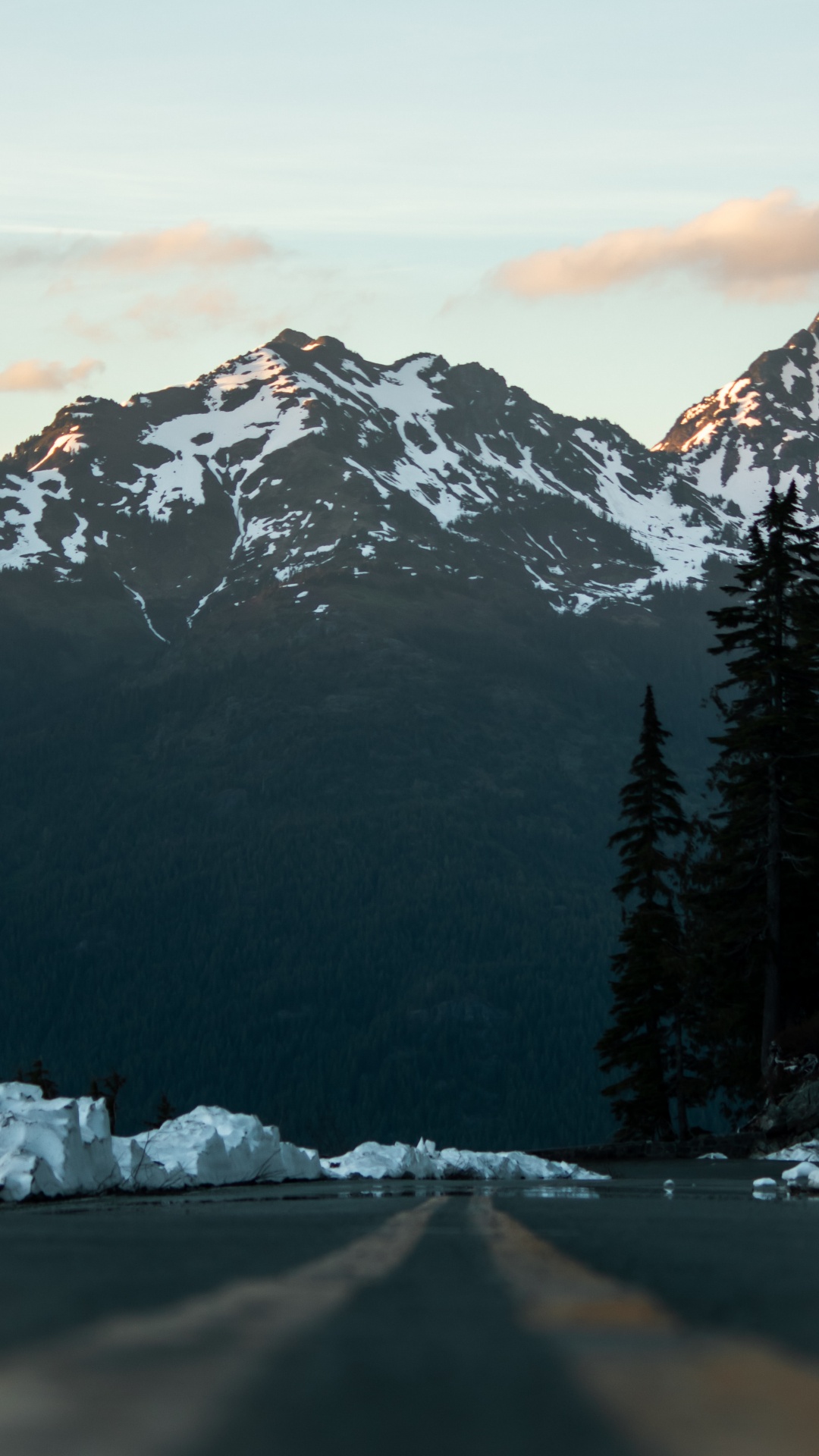 Обои природа, горный рельеф, гора, снег, горный хребет в разрешении 1080x1920