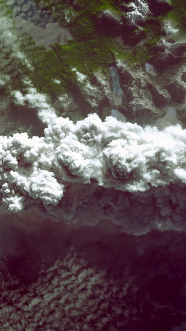 Обои вулкан, земля, вода, замораживание, зима в разрешении 720x1280