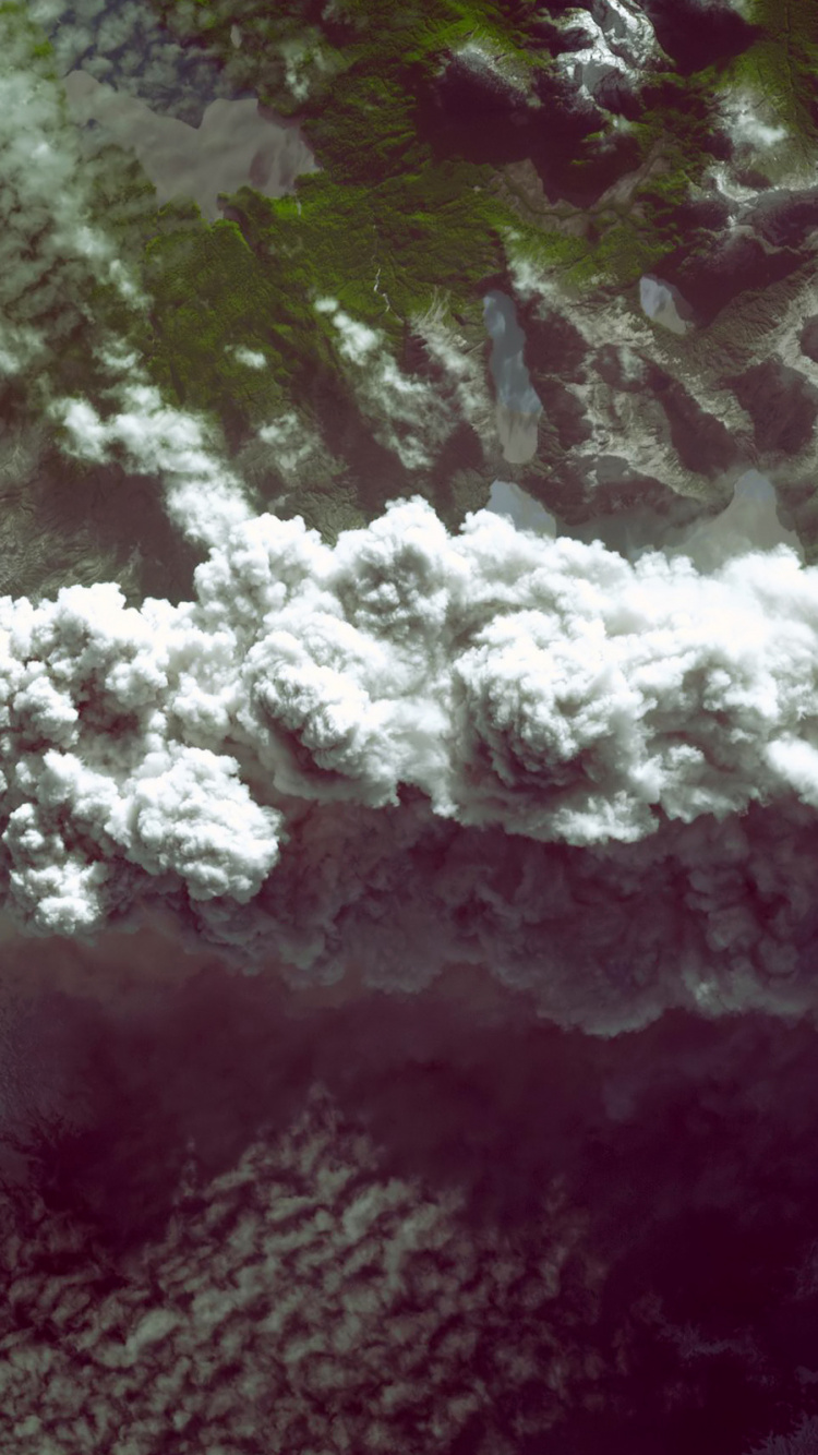 Обои вулкан, земля, вода, замораживание, зима в разрешении 750x1334