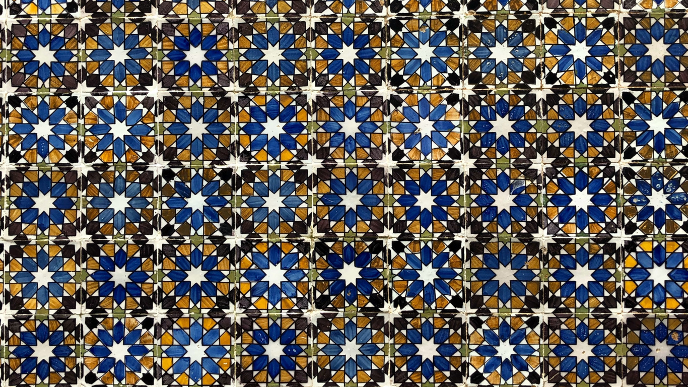 Обои узор, ткань, 18 века, архитектура, Национальный Дворец Келуш в разрешении 1366x768