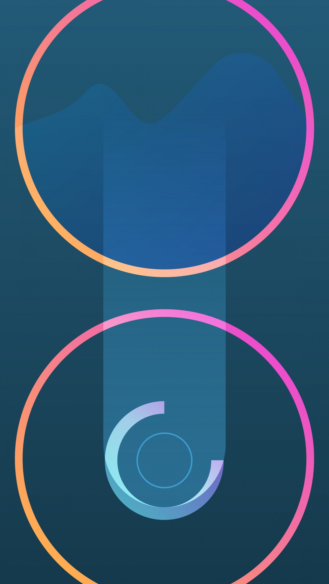 Обои круг, графический дизайн, лазурный, электрик, узор в разрешении 1080x1920