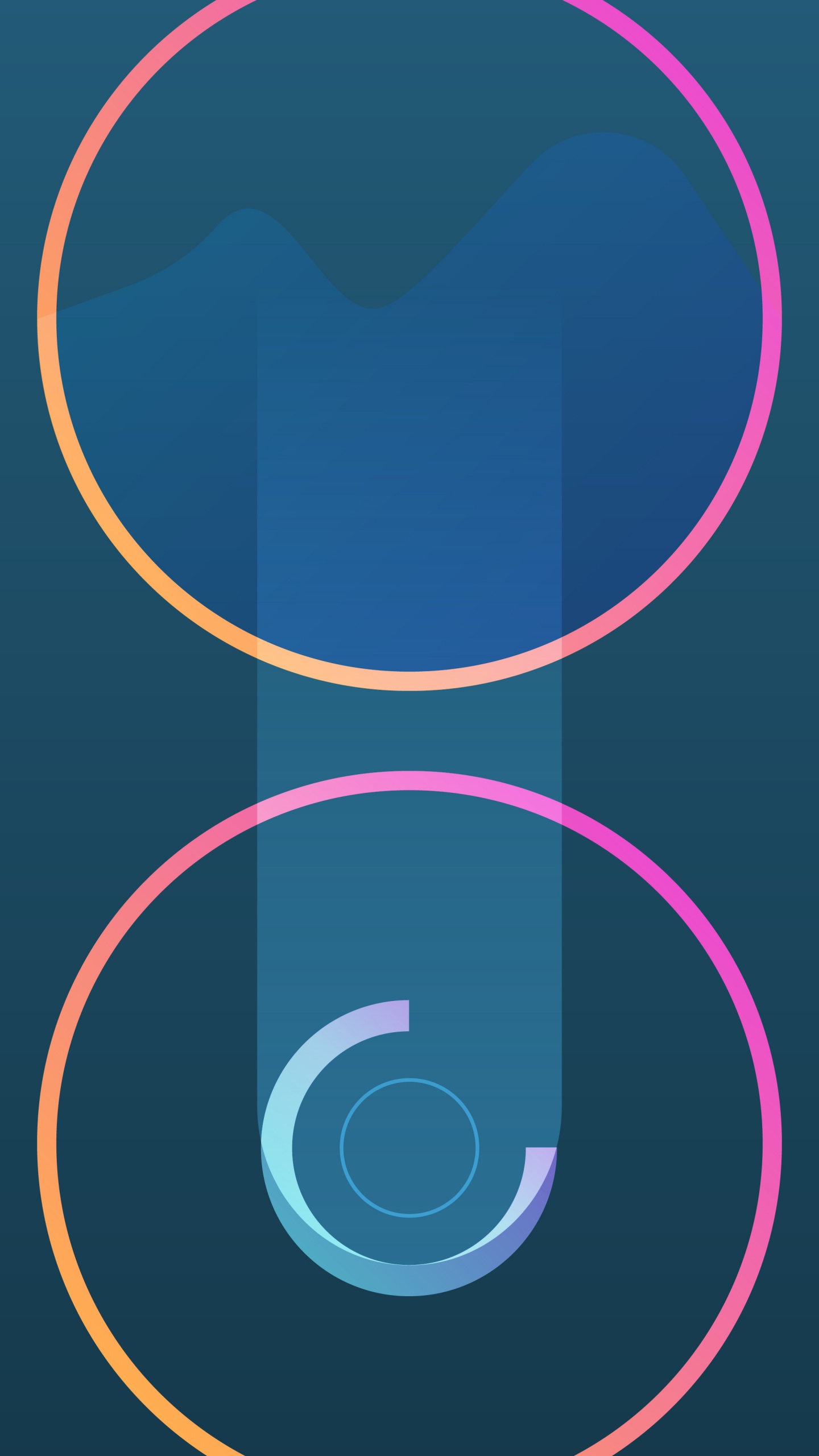 Обои круг, графический дизайн, лазурный, электрик, узор в разрешении 1440x2560