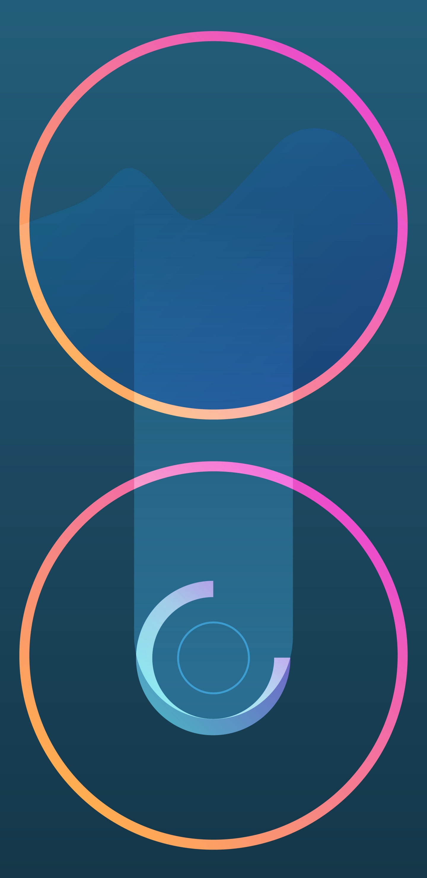 Обои круг, графический дизайн, лазурный, электрик, узор в разрешении 1440x2960