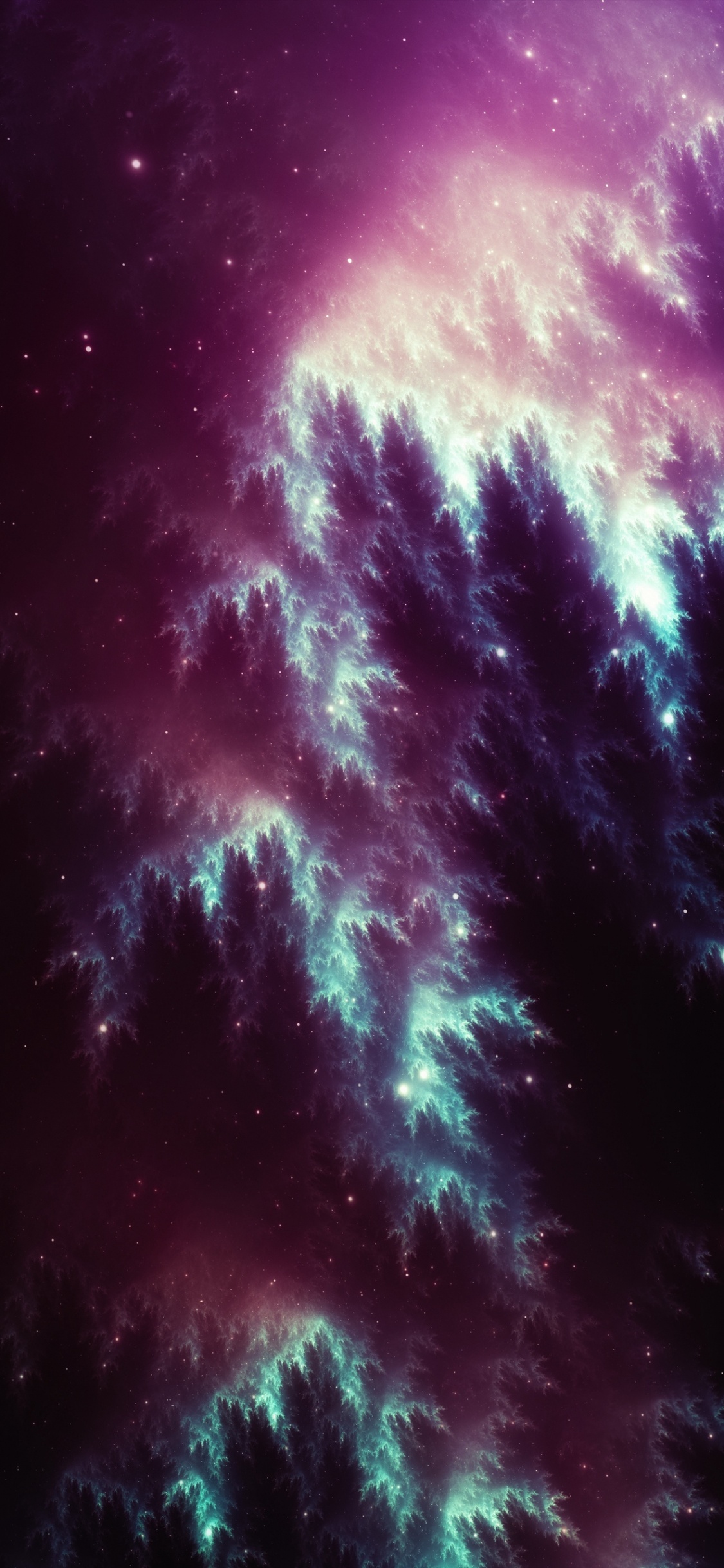 Обои природа, атмосфера, пурпур, зеленый, Фиолетовый в разрешении 1125x2436