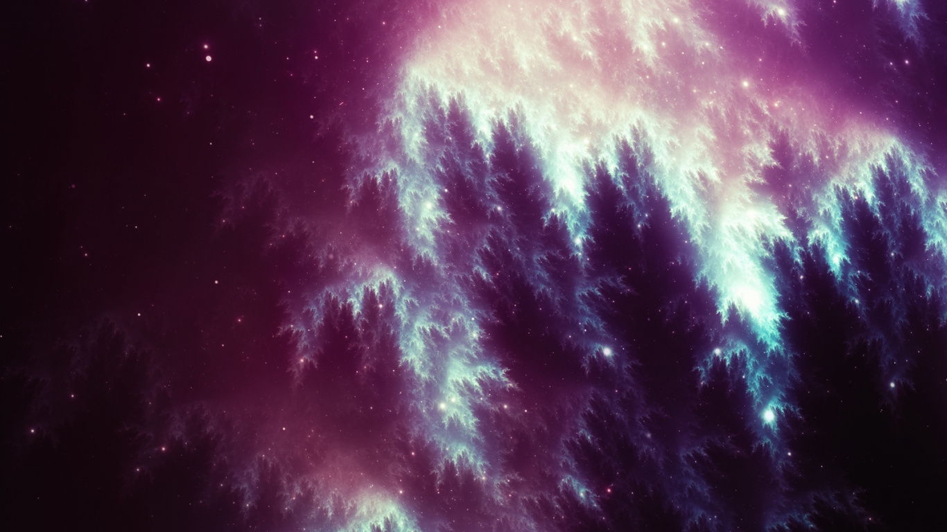 Обои природа, атмосфера, пурпур, зеленый, Фиолетовый в разрешении 1366x768