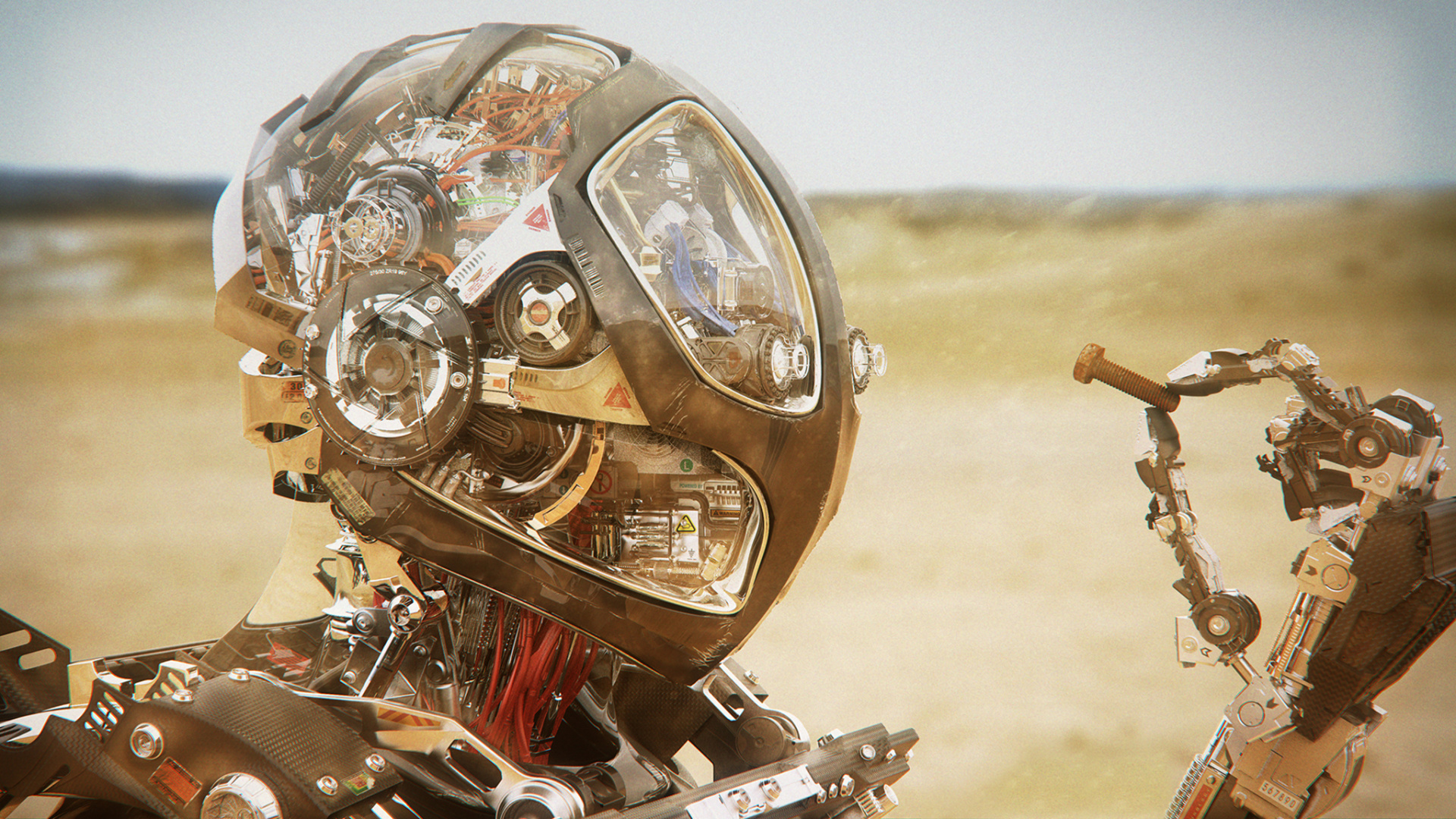 Обои машина, арт, концепт арт, Робот Зависти, художник в разрешении 1920x1080