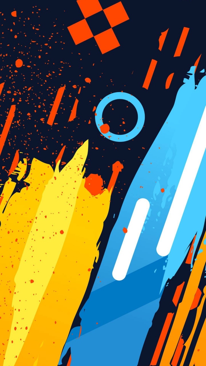 Обои андроид, андроид 10, желтый, красочность, Апельсин в разрешении 720x1280