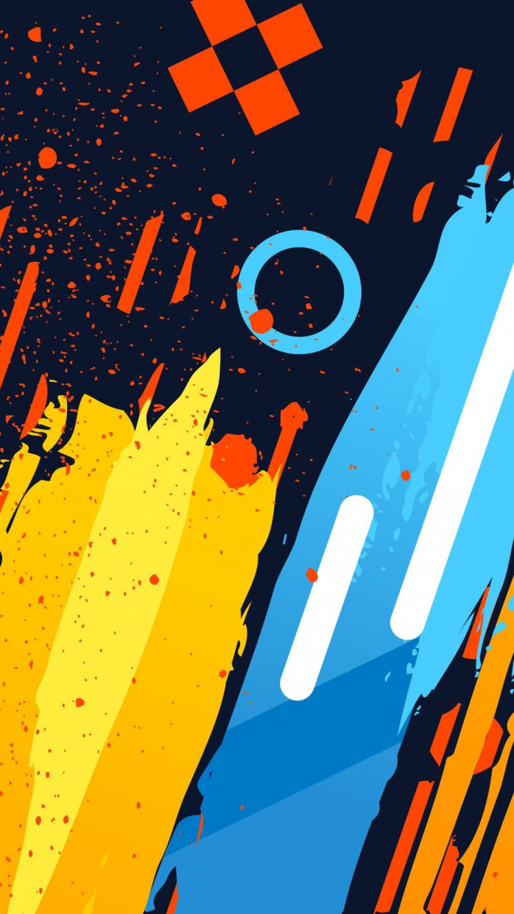 Обои андроид, андроид 10, желтый, красочность, Апельсин в разрешении 750x1334