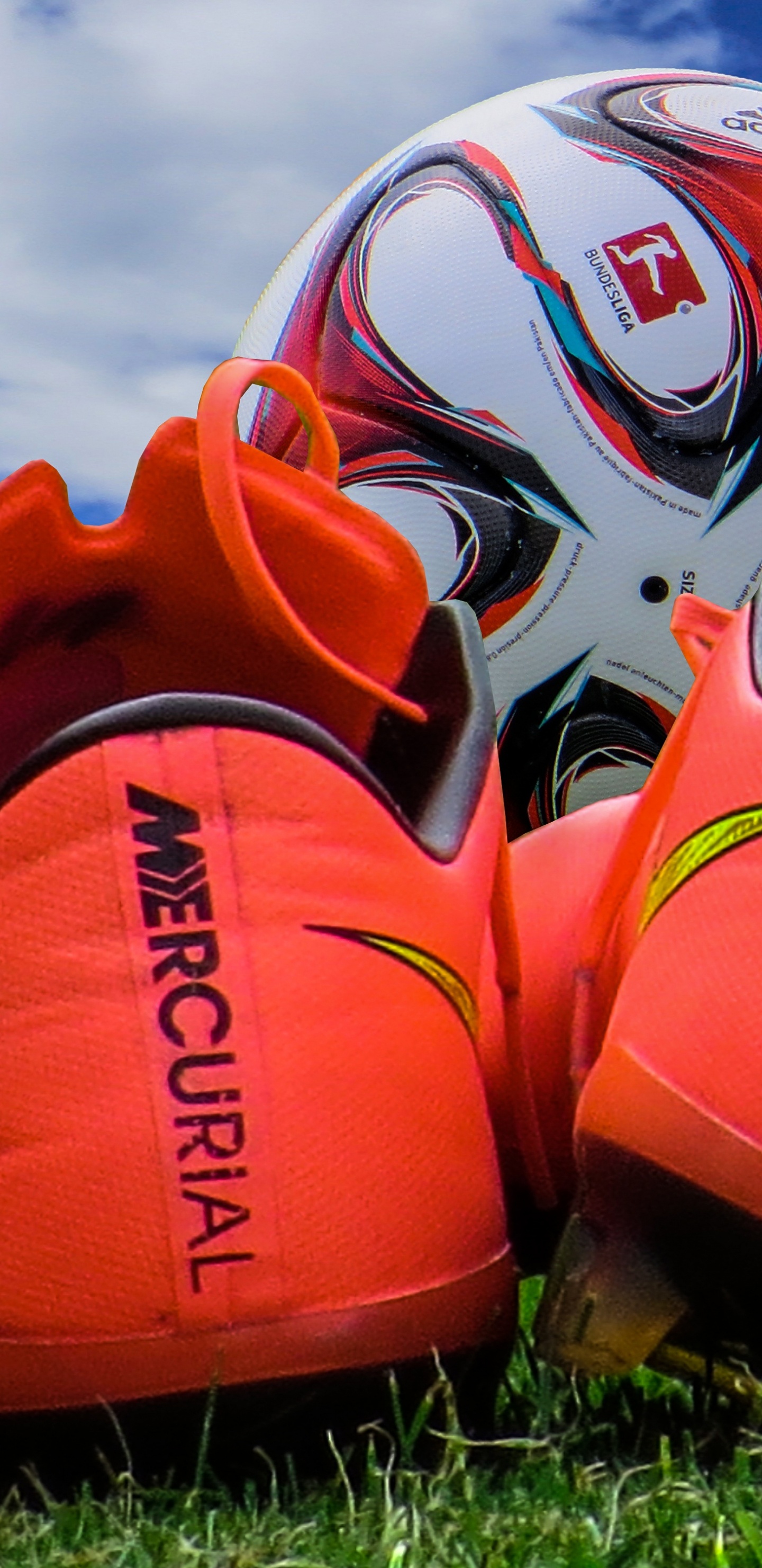 Обои футбол и сапоги, футбол загрузки, клемма, ботинок, мяч в разрешении 1440x2960