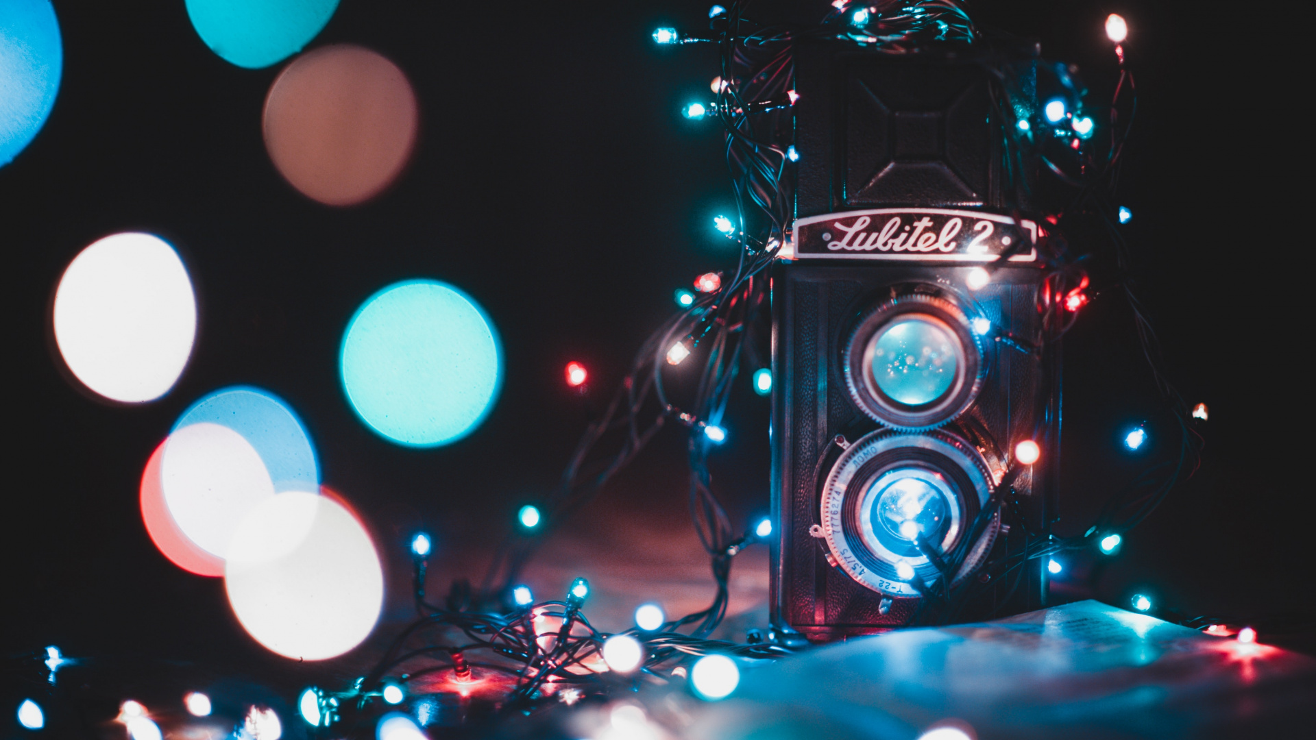 Обои боке, освещение, Рождественские огни, свет, камера в разрешении 1920x1080