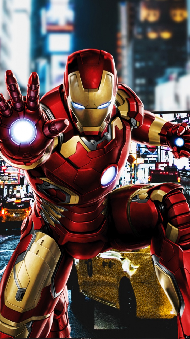 Обои НьюЙорк, Железный человек, супергерой, фигурка, фикция в разрешении 720x1280