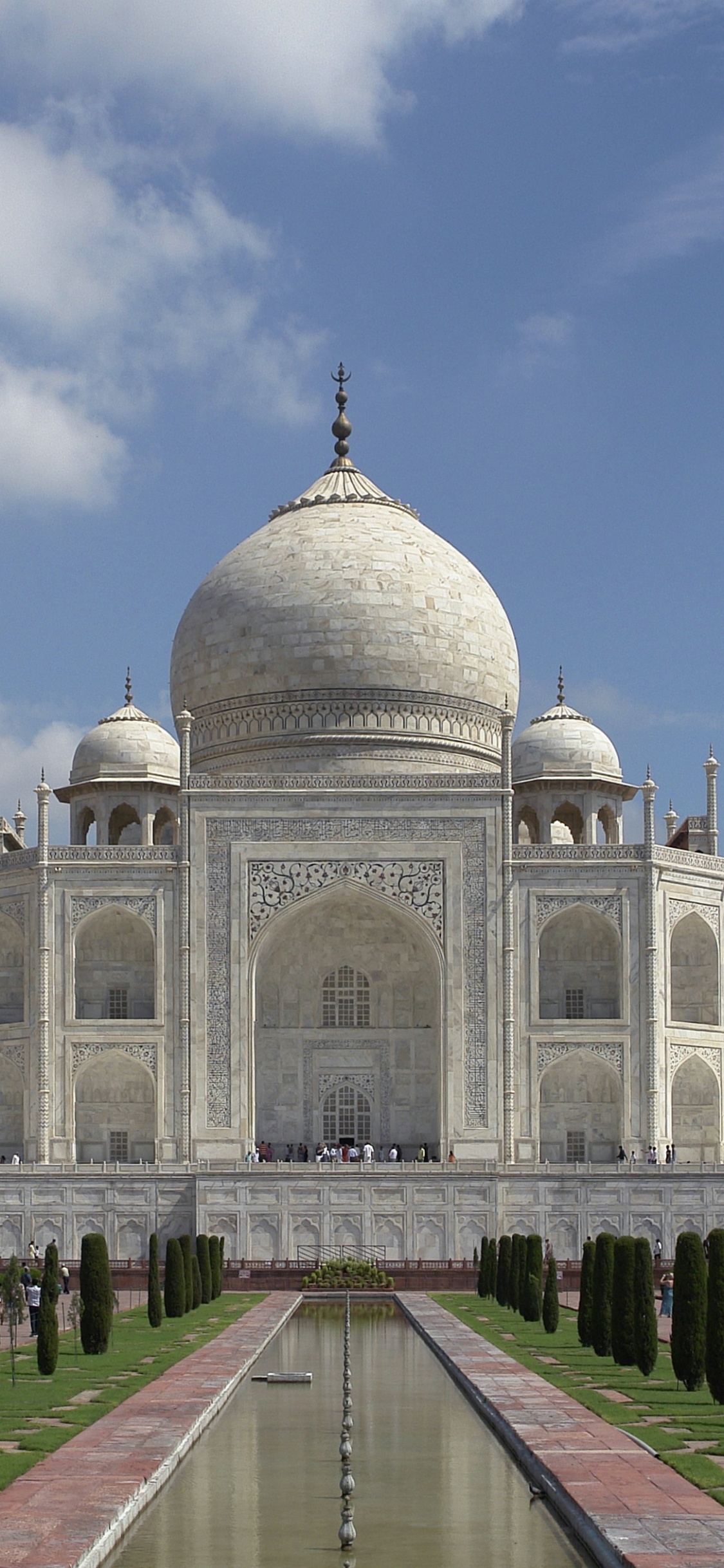 Обои Тадж-Махал, памятник, ориентир, купол, историческое место в разрешении 1125x2436