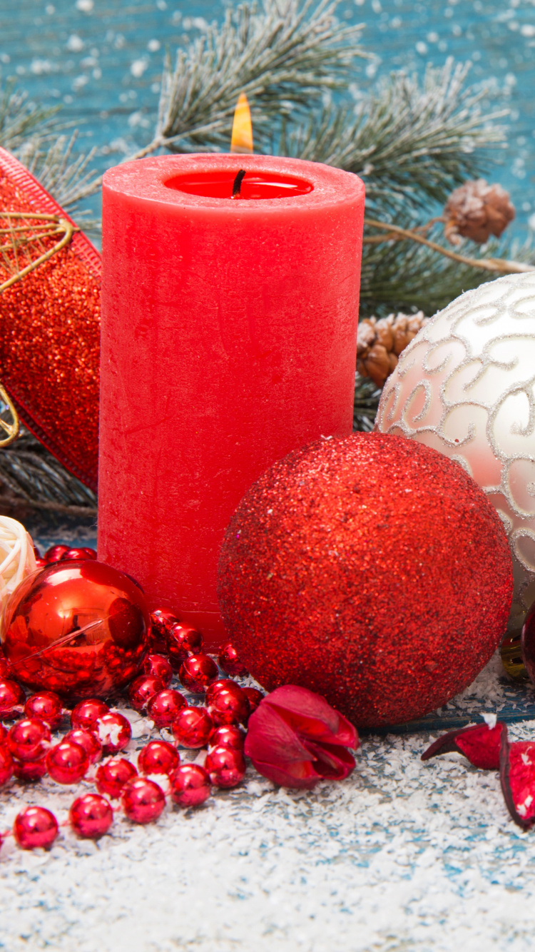 Обои Новый год, Рождественский день, праздник, рождественский орнамент, Рождественские украшения в разрешении 750x1334