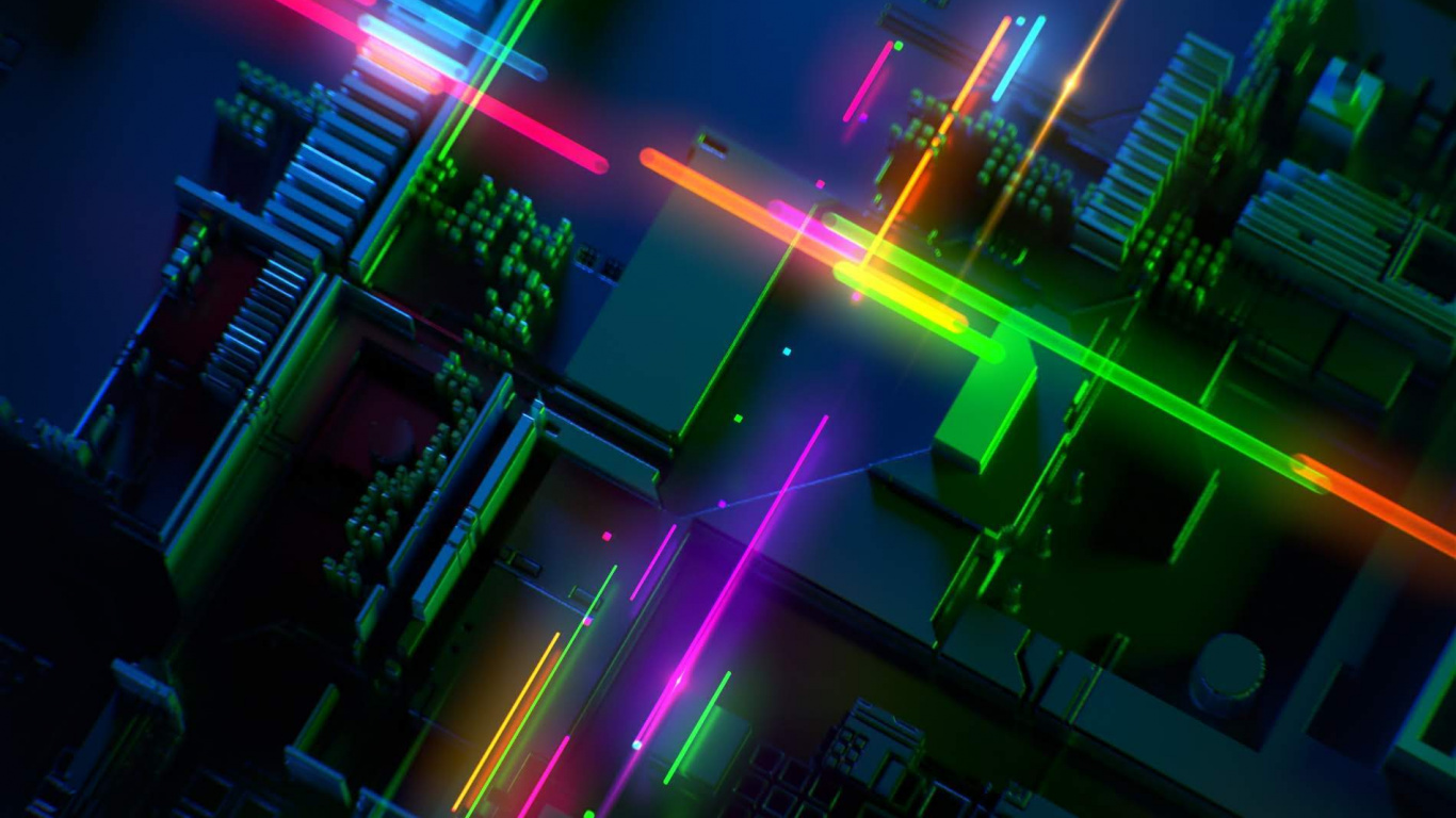 Обои Razer, Razer Phone 2, андроид, Razer Phone, зеленый в разрешении 1366x768