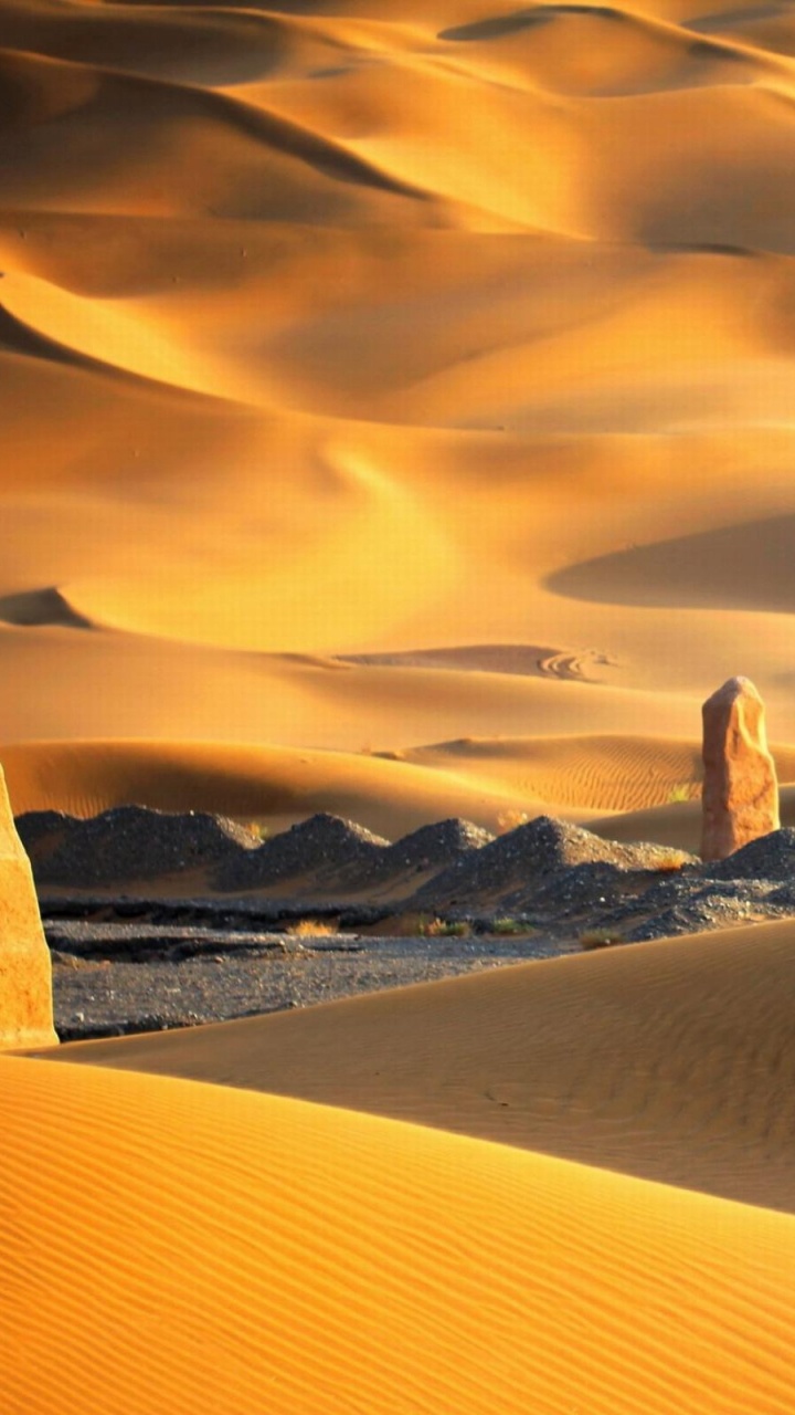 Обои пустыня, Синьцзян, поющий песок, эрг, песок в разрешении 720x1280