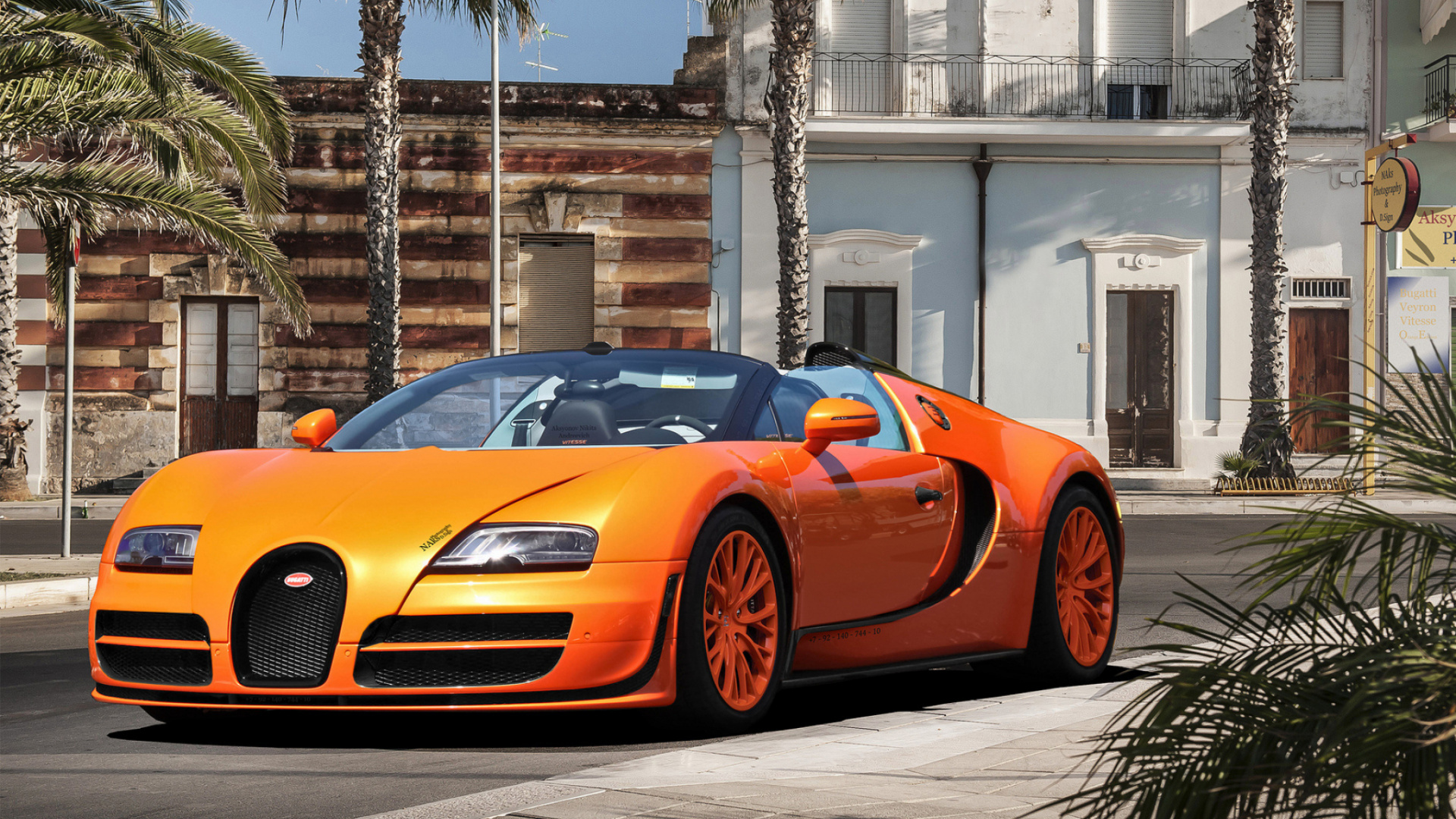 Обои bugatti, спорткар, суперкар, Бугатти вейрон, автомобильный дизайн в разрешении 1920x1080