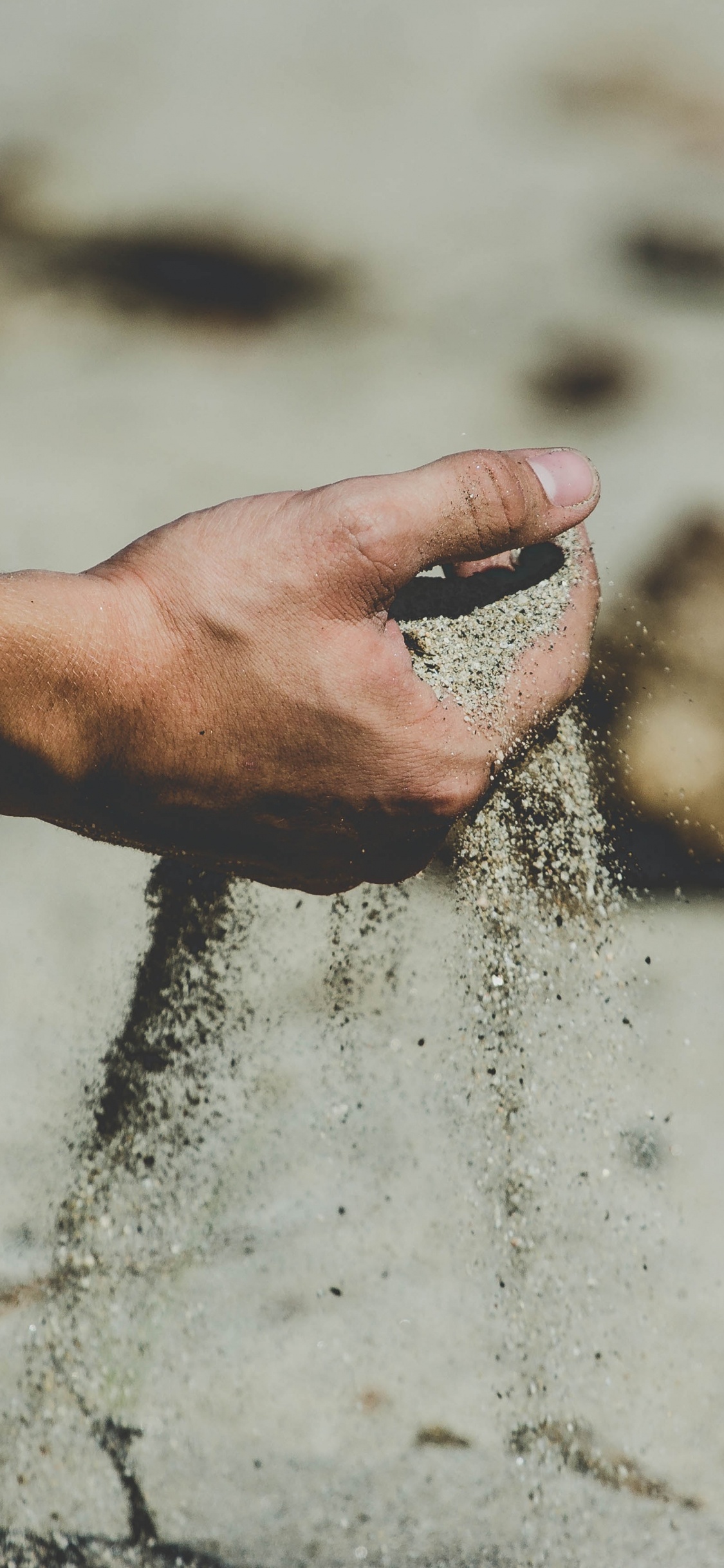 Обои песок, почва, геология, отпуск, рок в разрешении 1125x2436