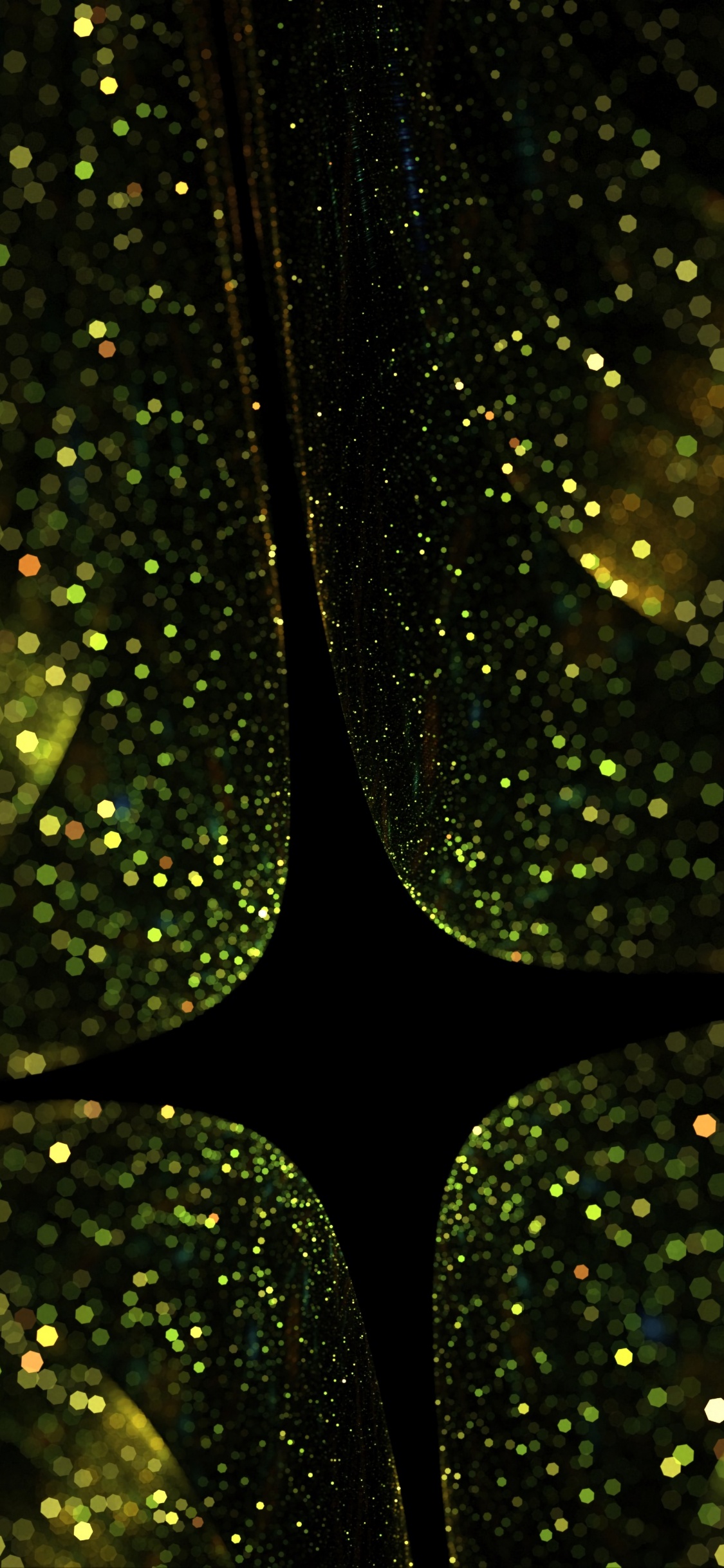 Обои зеленый, вода, дерево, узор, ночь в разрешении 1125x2436