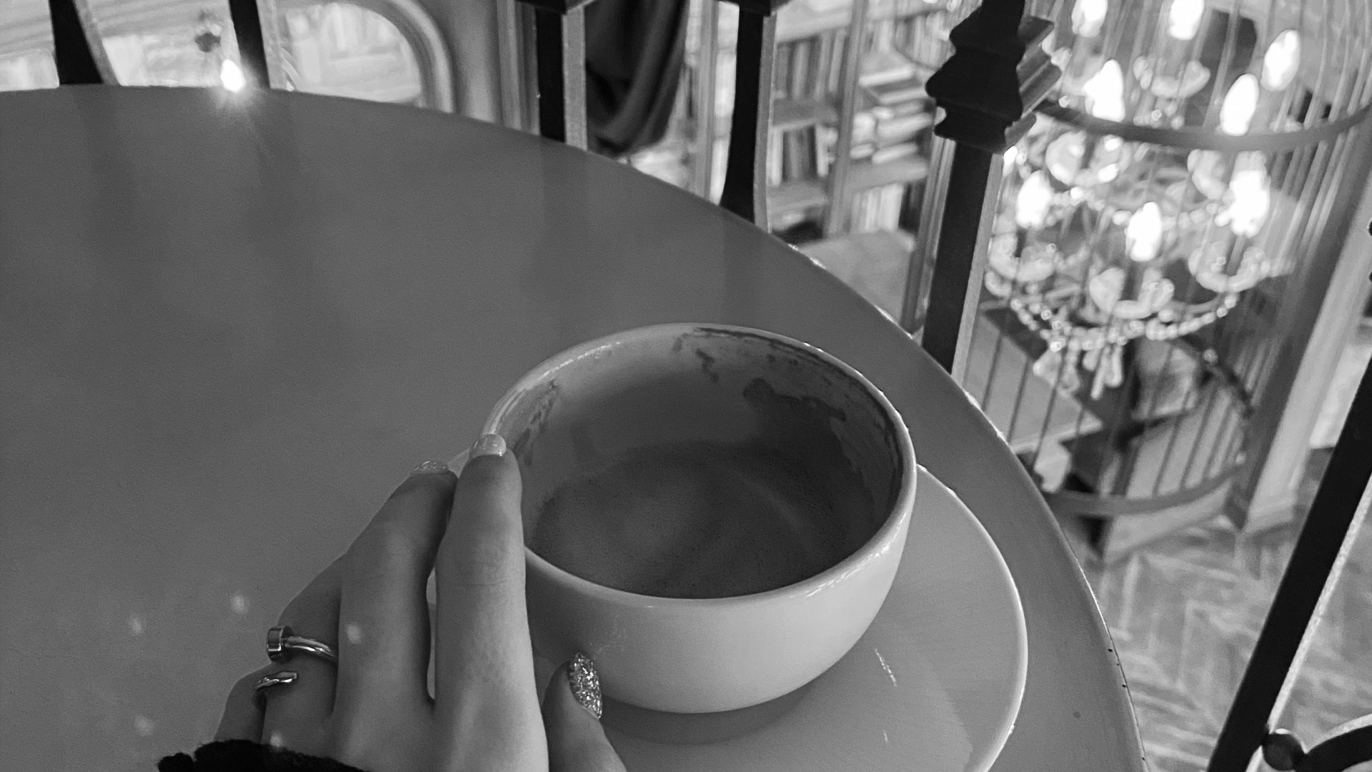 Обои черный и белый, кофейная чашка, serveware, чашка, посуда в разрешении 1920x1080