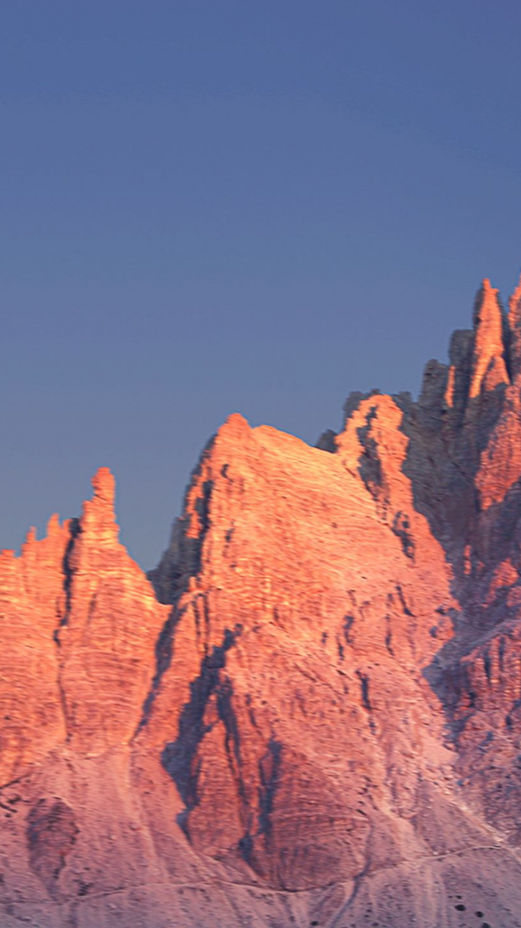 Обои OS X El Capitan, горный рельеф, гора, горный хребет, рок в разрешении 750x1334