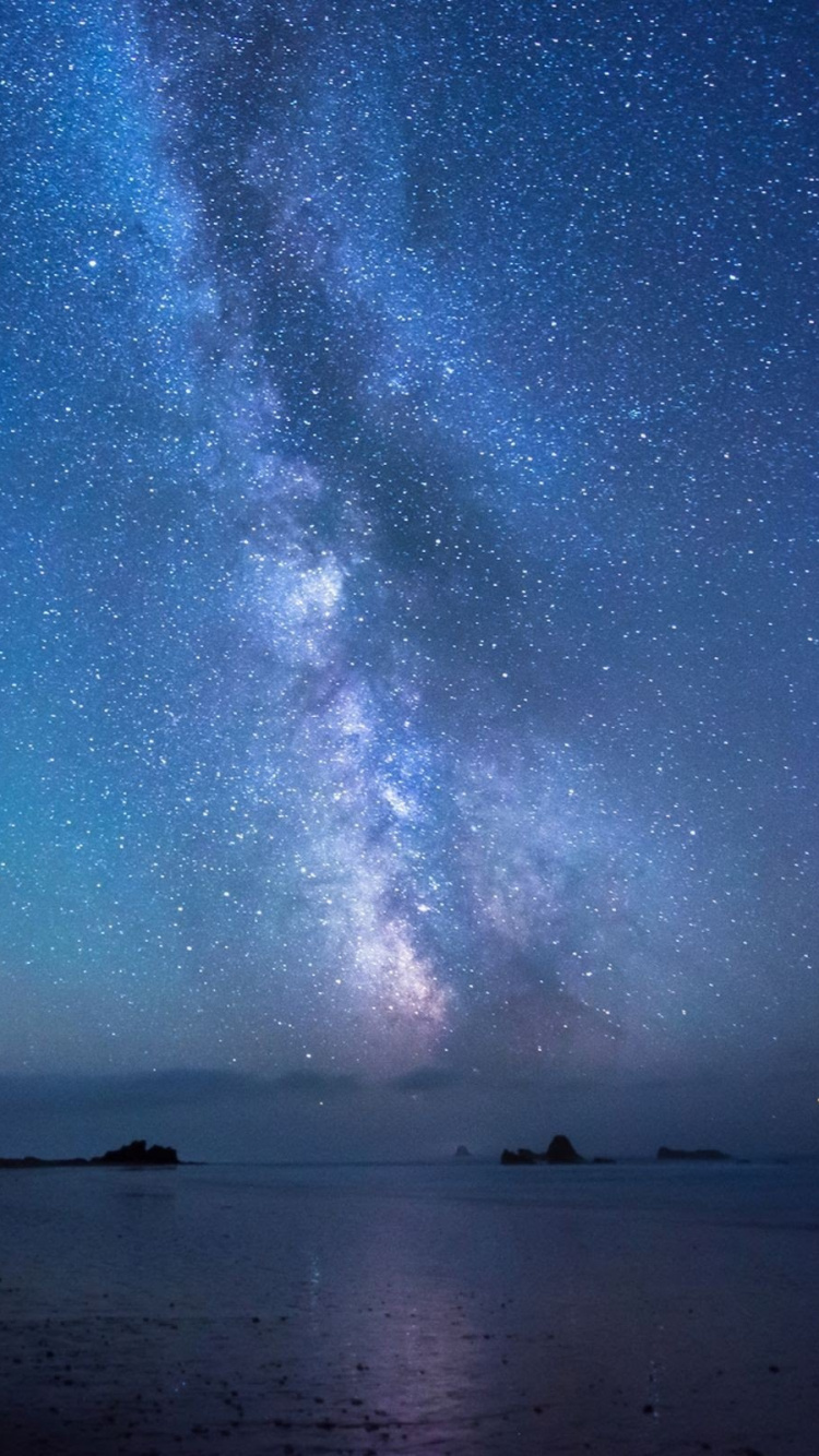 Обои ночное небо, звезда, ночь, атмосфера, астрономический объект в разрешении 750x1334