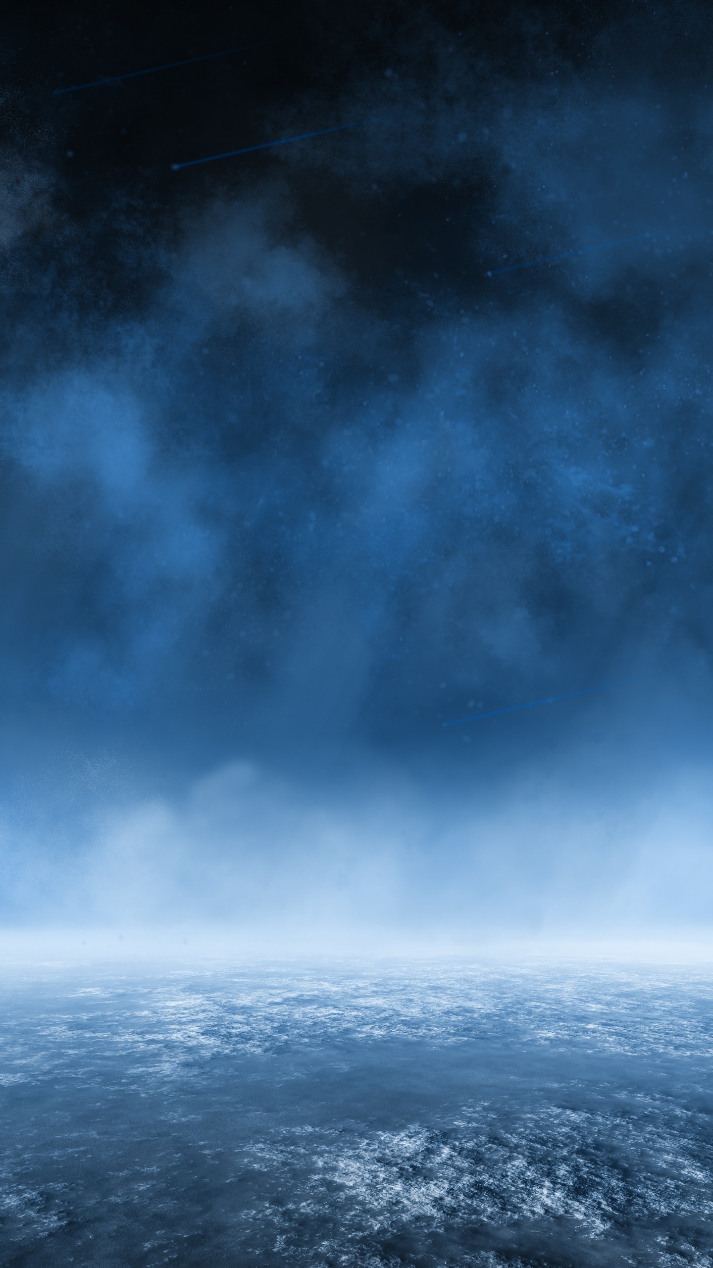 Обои темнота, горизонт, fkei, космос, пейзаж в разрешении 1440x2560