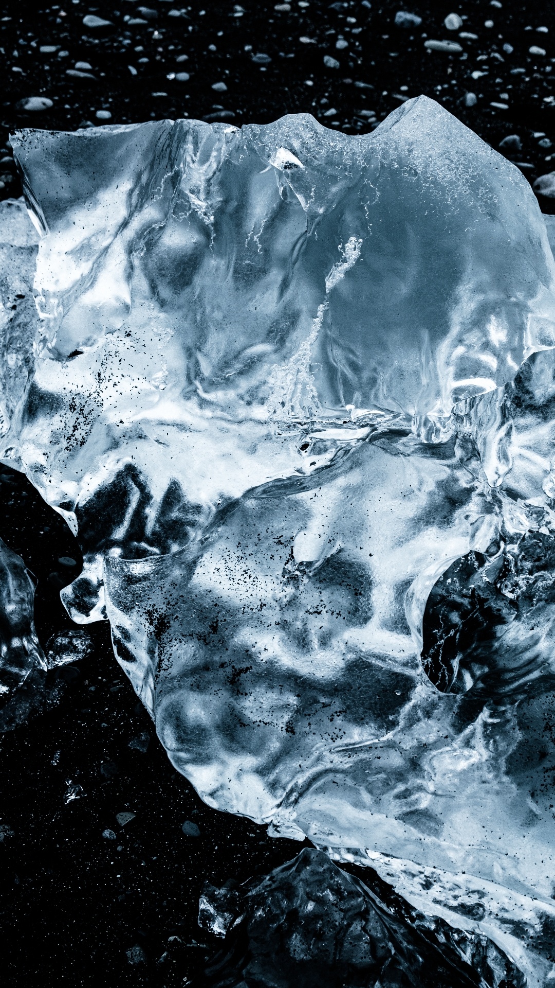 Обои вода, жидкий, жидкость, черный и белый, лед в разрешении 1080x1920