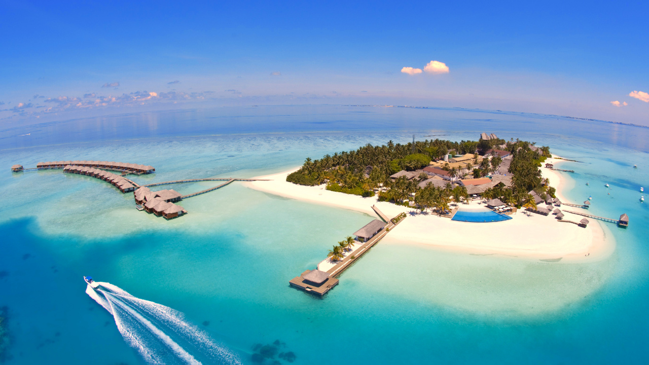Обои Велассару Мальдивы, Остров, прибежище, пляж, путешествие в разрешении 1280x720