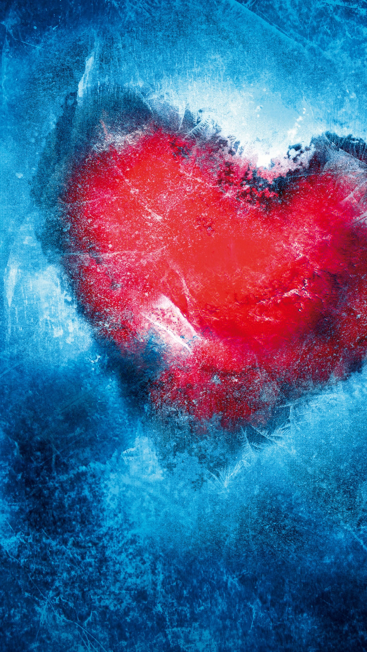 Обои Олаф, сердце, синий, любовь, синий цвет в разрешении 750x1334