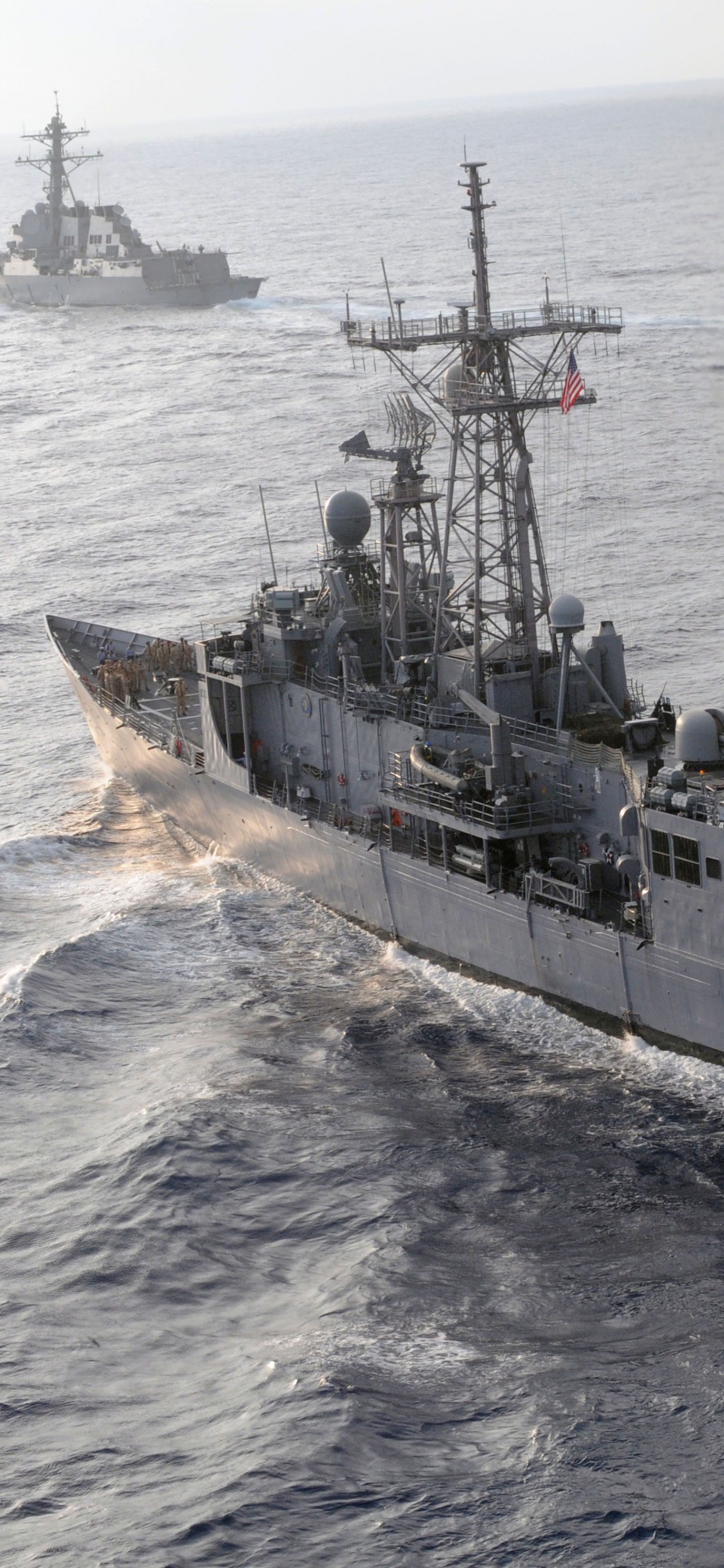 Обои фрегат, военно морской флот США, военный корабль, корабль, лодка в разрешении 1242x2688