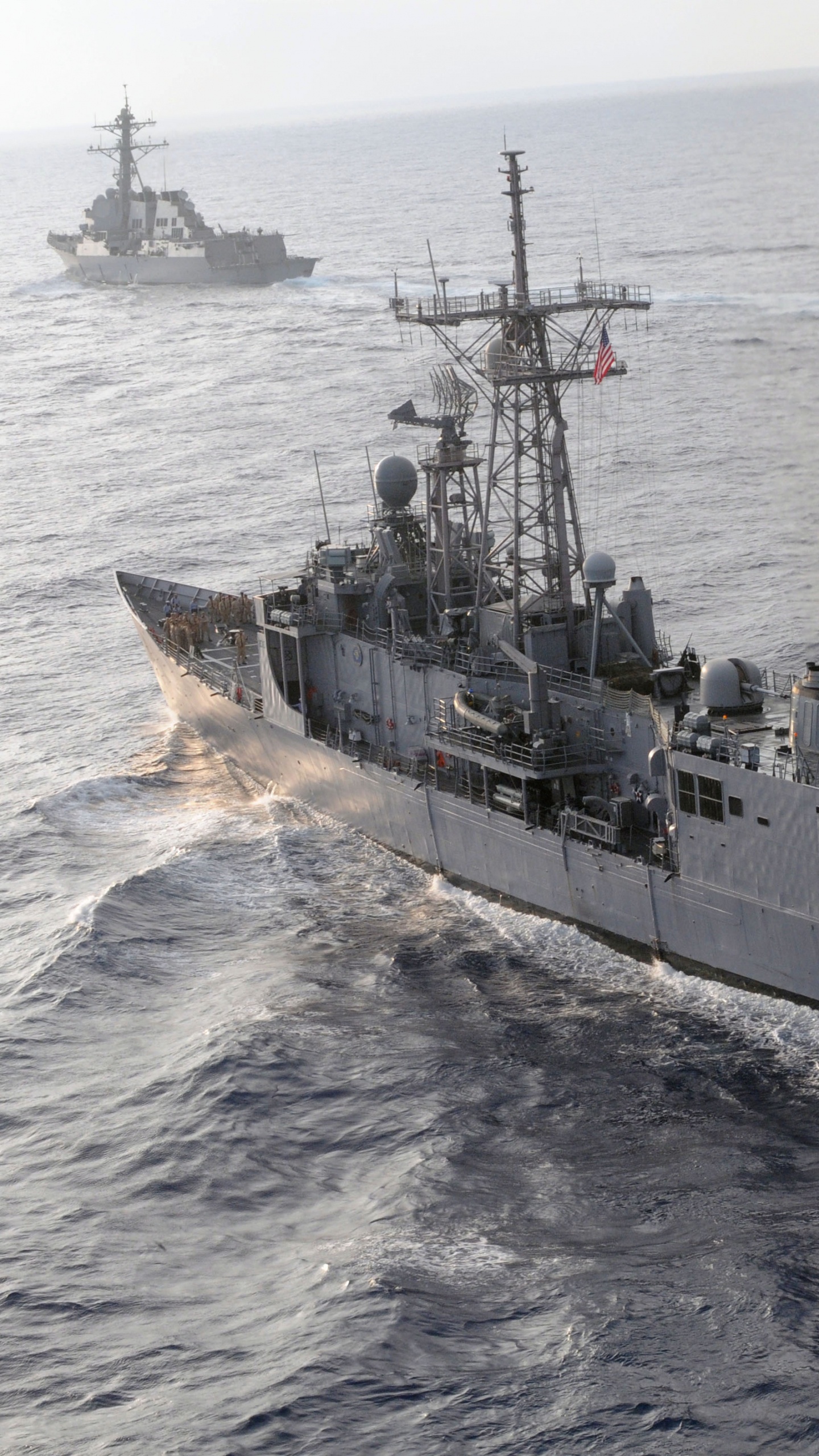 Обои фрегат, военно морской флот США, военный корабль, корабль, лодка в разрешении 1440x2560