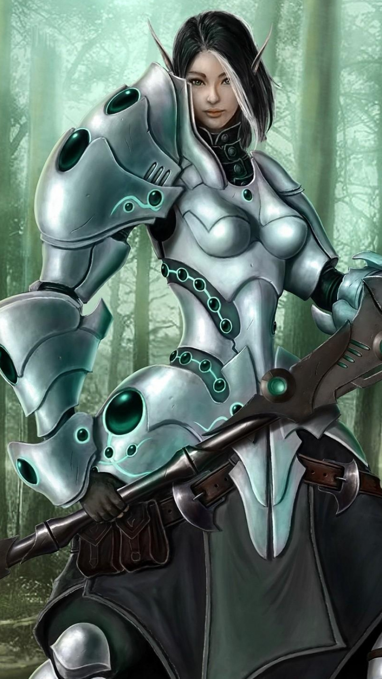 Обои эльф, фэнтези, воин, рыцарь, фотография в разрешении 750x1334