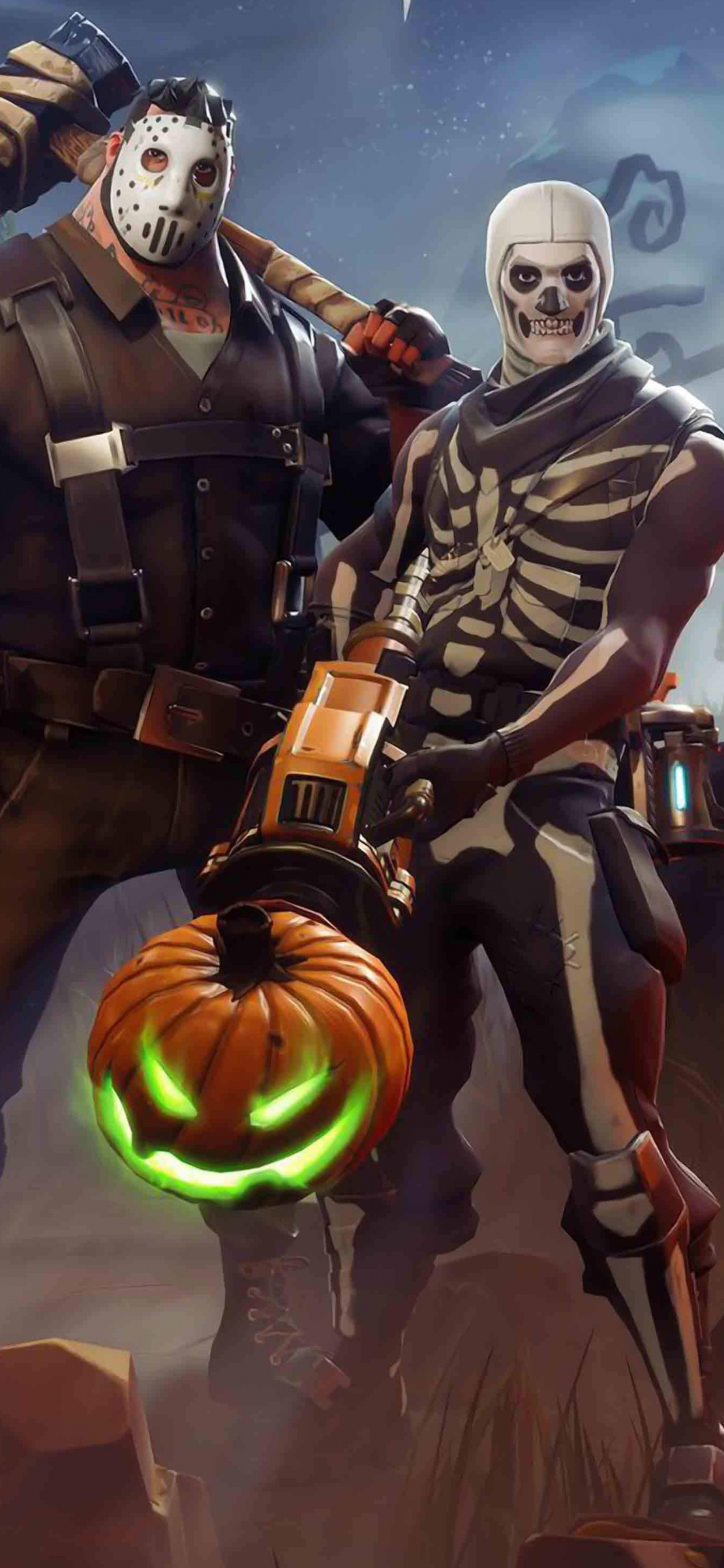 Обои fortnite, кружево, череп рейнджер, эпическая игра, событие в разрешении 1242x2688