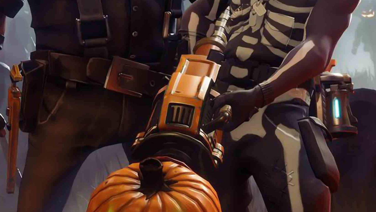 Обои fortnite, кружево, череп рейнджер, эпическая игра, событие в разрешении 1280x720