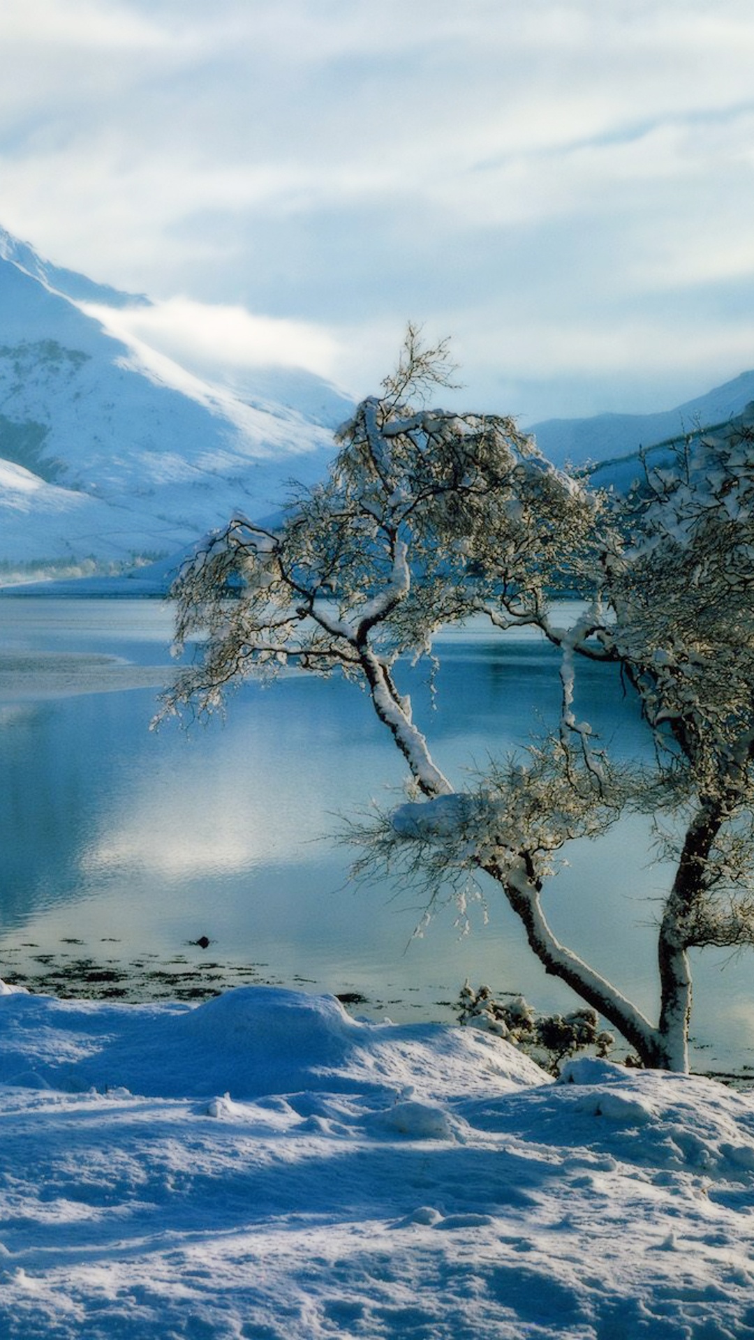 Обои Баллачулиш, форт-Уильям, зима, природа, снег в разрешении 1080x1920