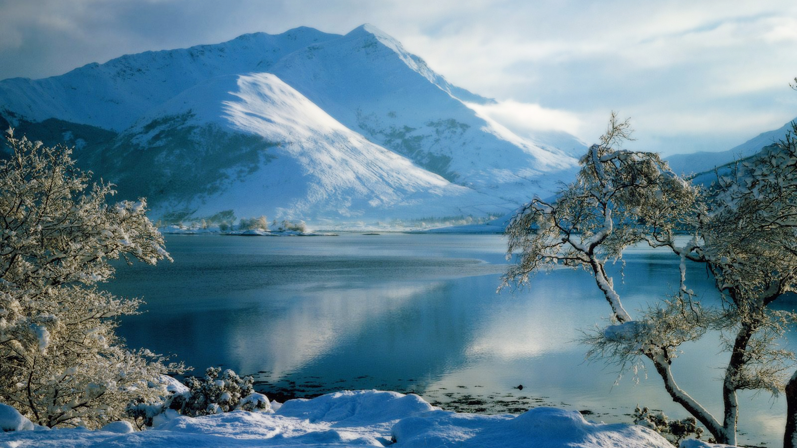 Обои Баллачулиш, форт-Уильям, зима, природа, снег в разрешении 2560x1440