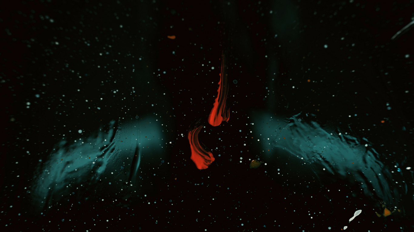 Обои атмосфера, туманность, космос, космическое пространство, темнота в разрешении 1366x768