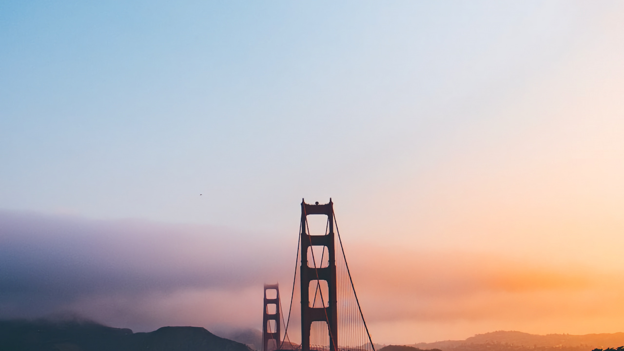 Обои мост Golden Gate, мост, подвесной мост, СанФранциско, вода в разрешении 1280x720