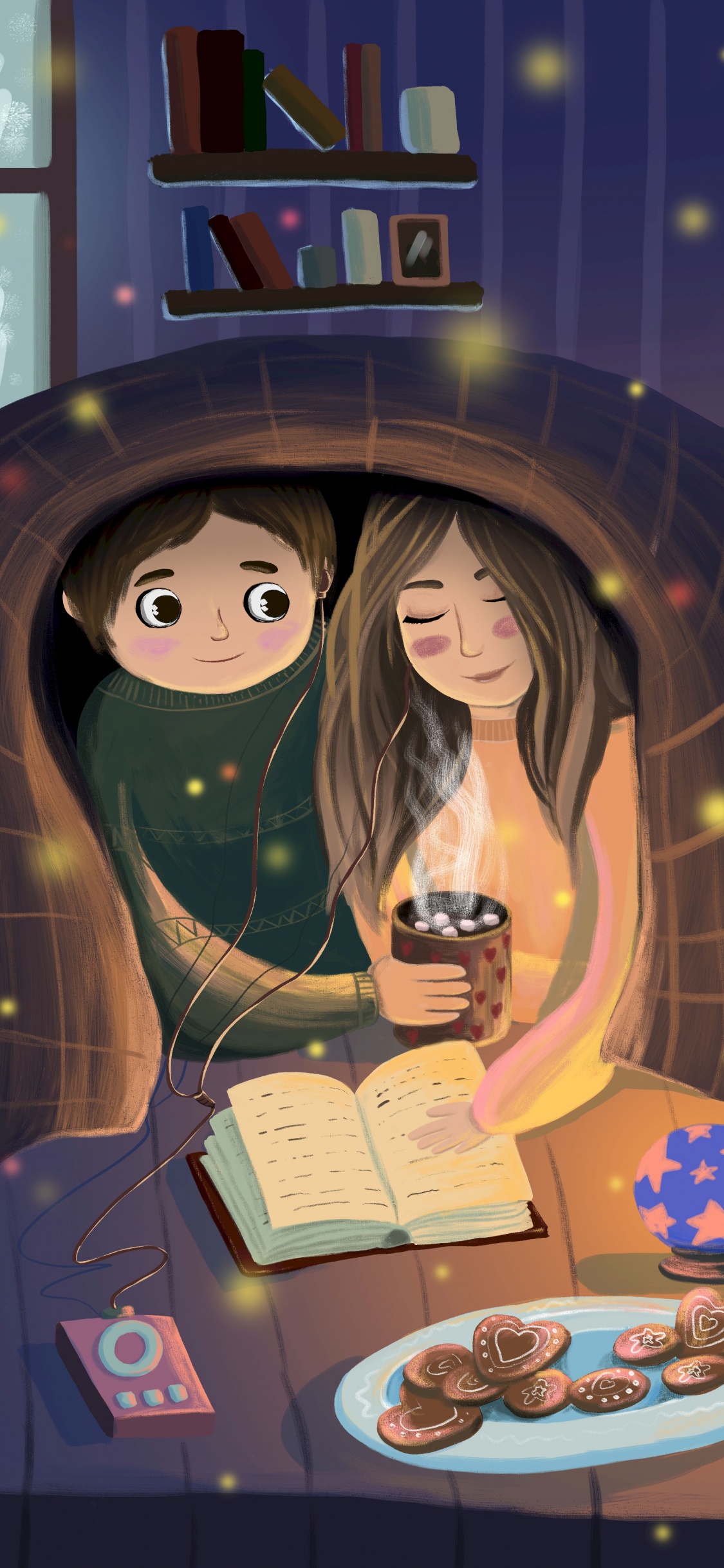 Обои мультфильм, схемы, ритм, песня, арт в разрешении 1125x2436