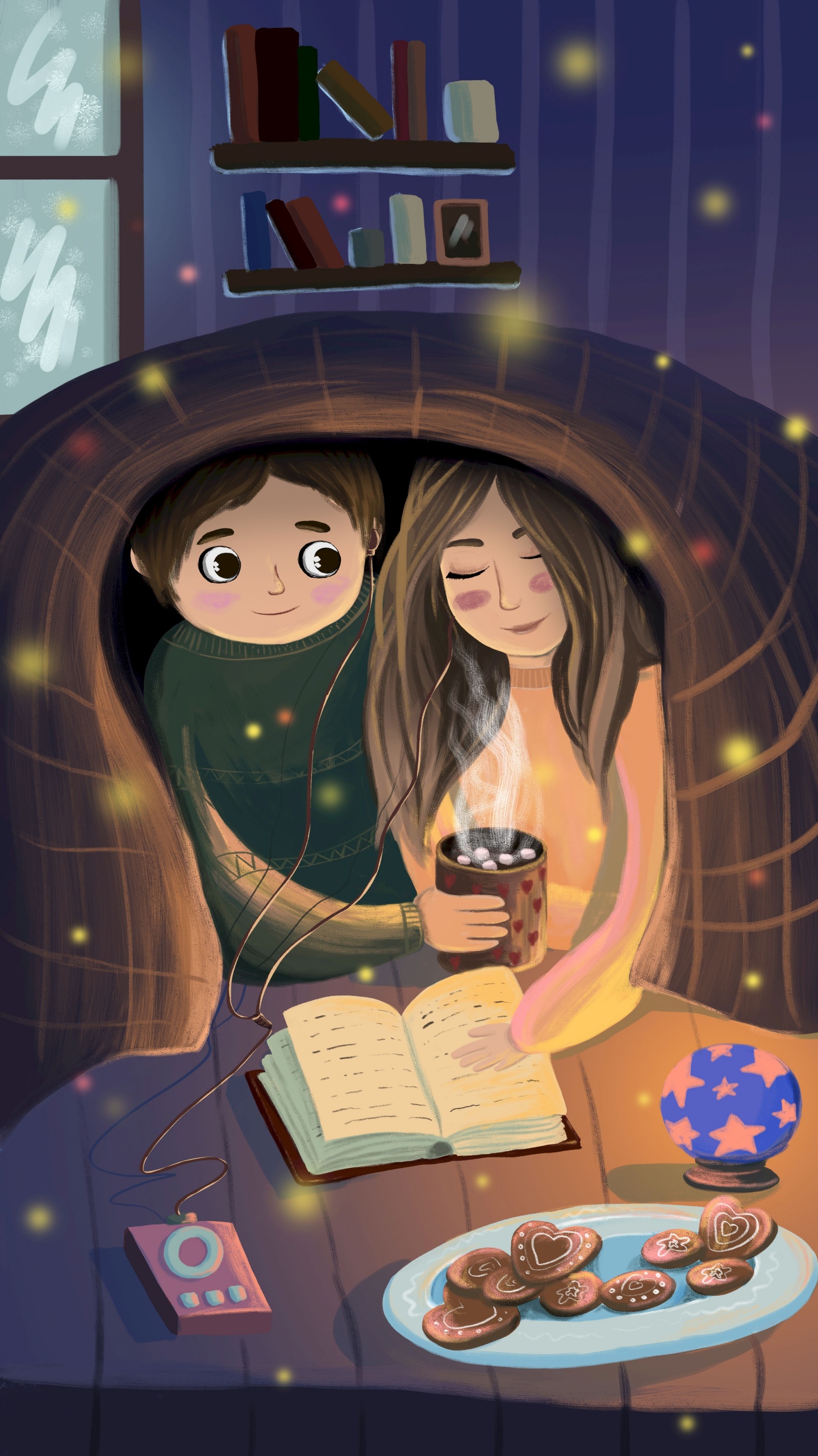 Обои мультфильм, схемы, ритм, песня, арт в разрешении 1440x2560