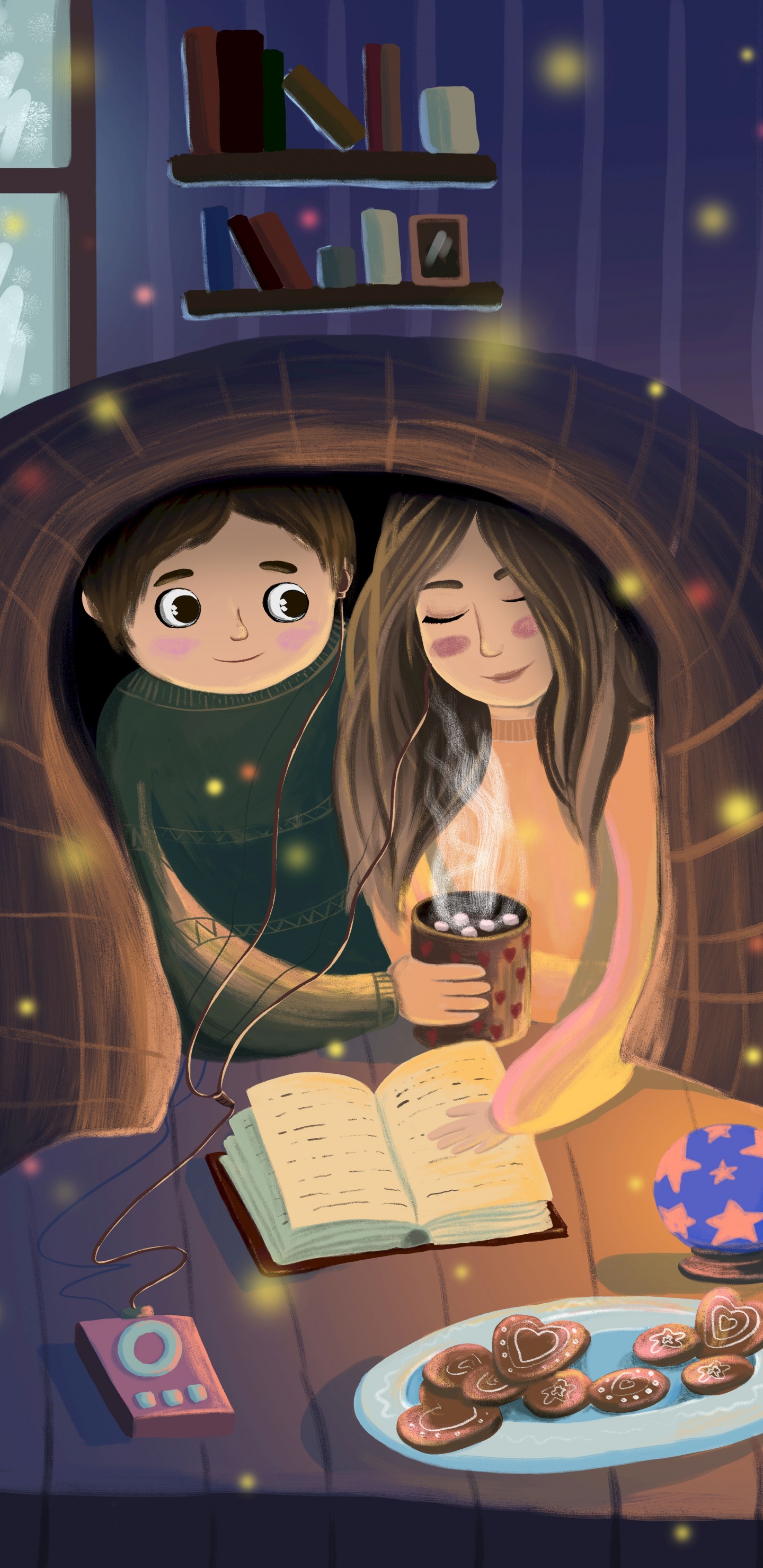 Обои мультфильм, схемы, ритм, песня, арт в разрешении 1440x2960