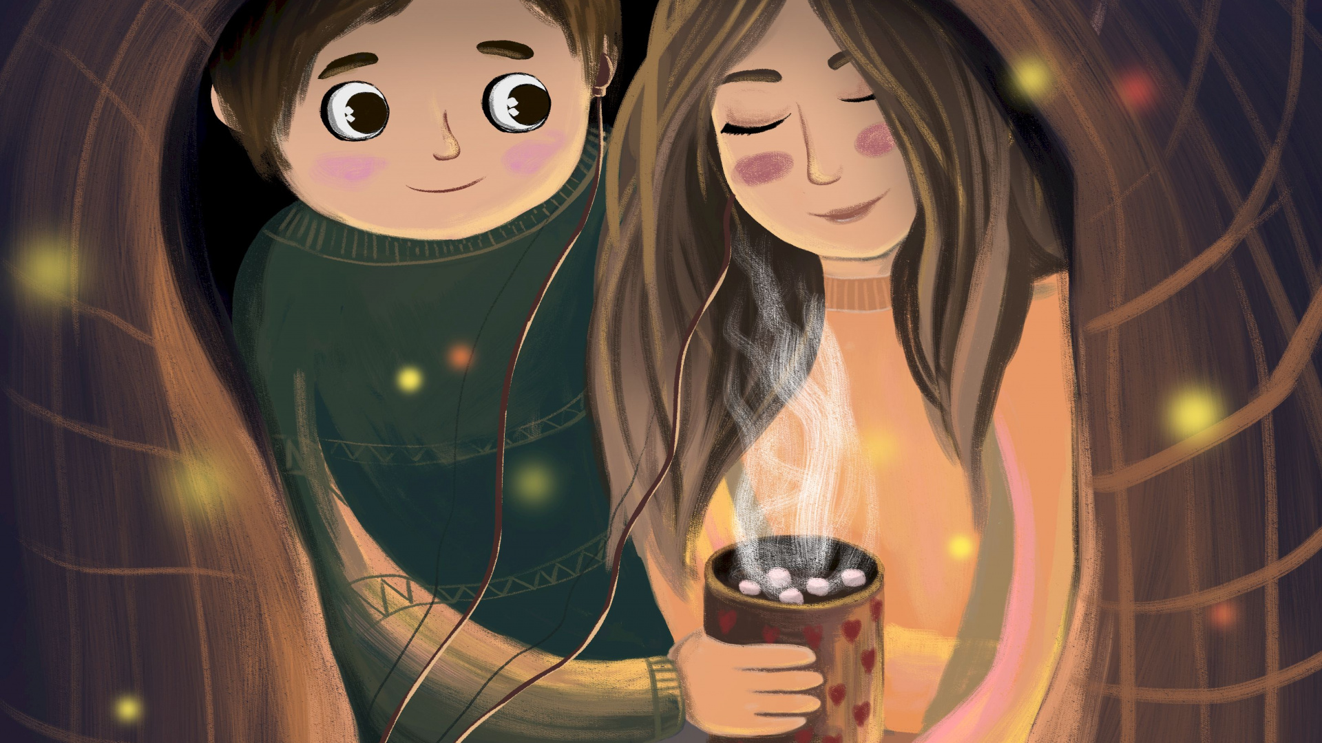 Обои мультфильм, схемы, ритм, песня, арт в разрешении 1920x1080