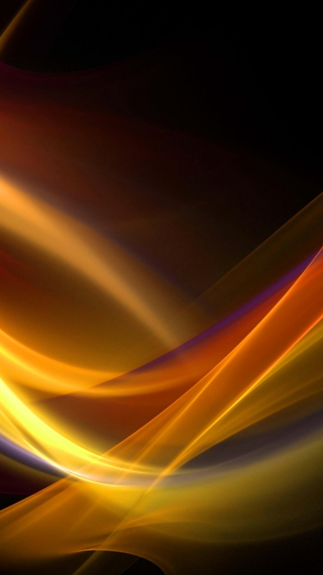 Обои Апельсин, фрактальное искусство, свет, желтый, линия в разрешении 1080x1920