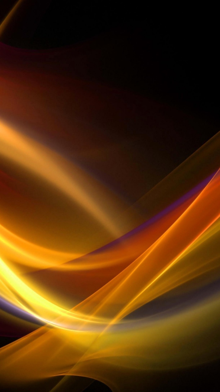 Обои Апельсин, фрактальное искусство, свет, желтый, линия в разрешении 720x1280