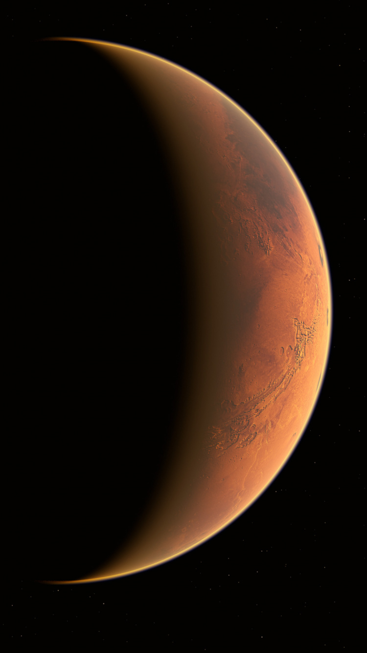 Обои полумесяц, луна, атмосфера, небесное явление, астрономический объект в разрешении 750x1334