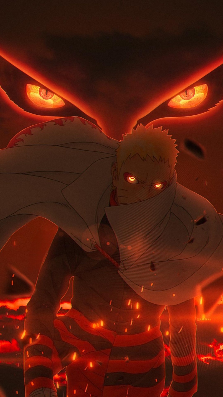 Обои мужчина, мультик, Саске Учиха, Наруто Узумаки, автомобильное освещение в разрешении 720x1280