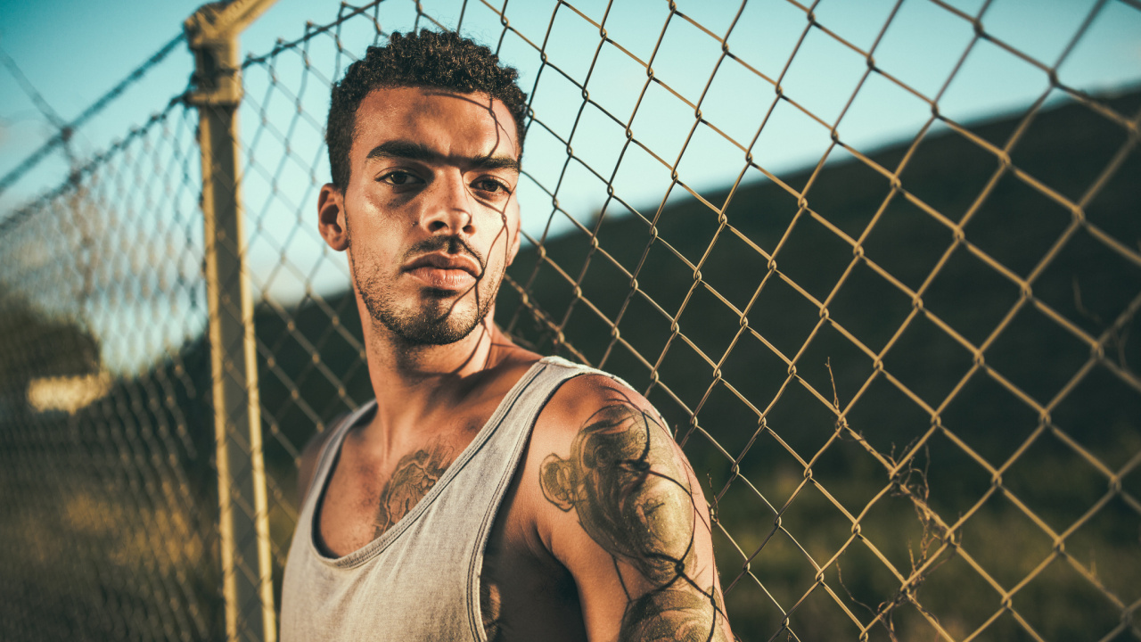 Обои волосы на лице, человек, мышца, Мэтт Дэймон, сундук в разрешении 1280x720