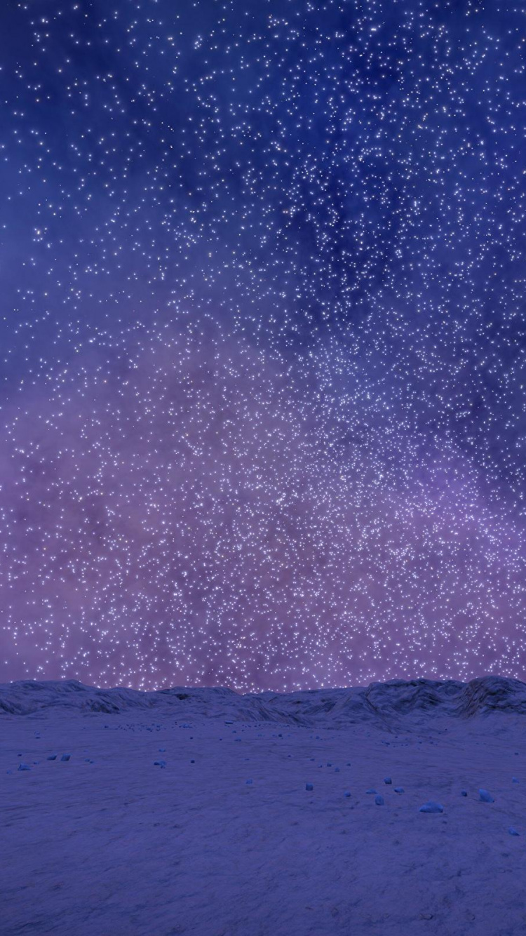 Обои атмосфера, ночь, пурпур, космос, рельеф в разрешении 750x1334